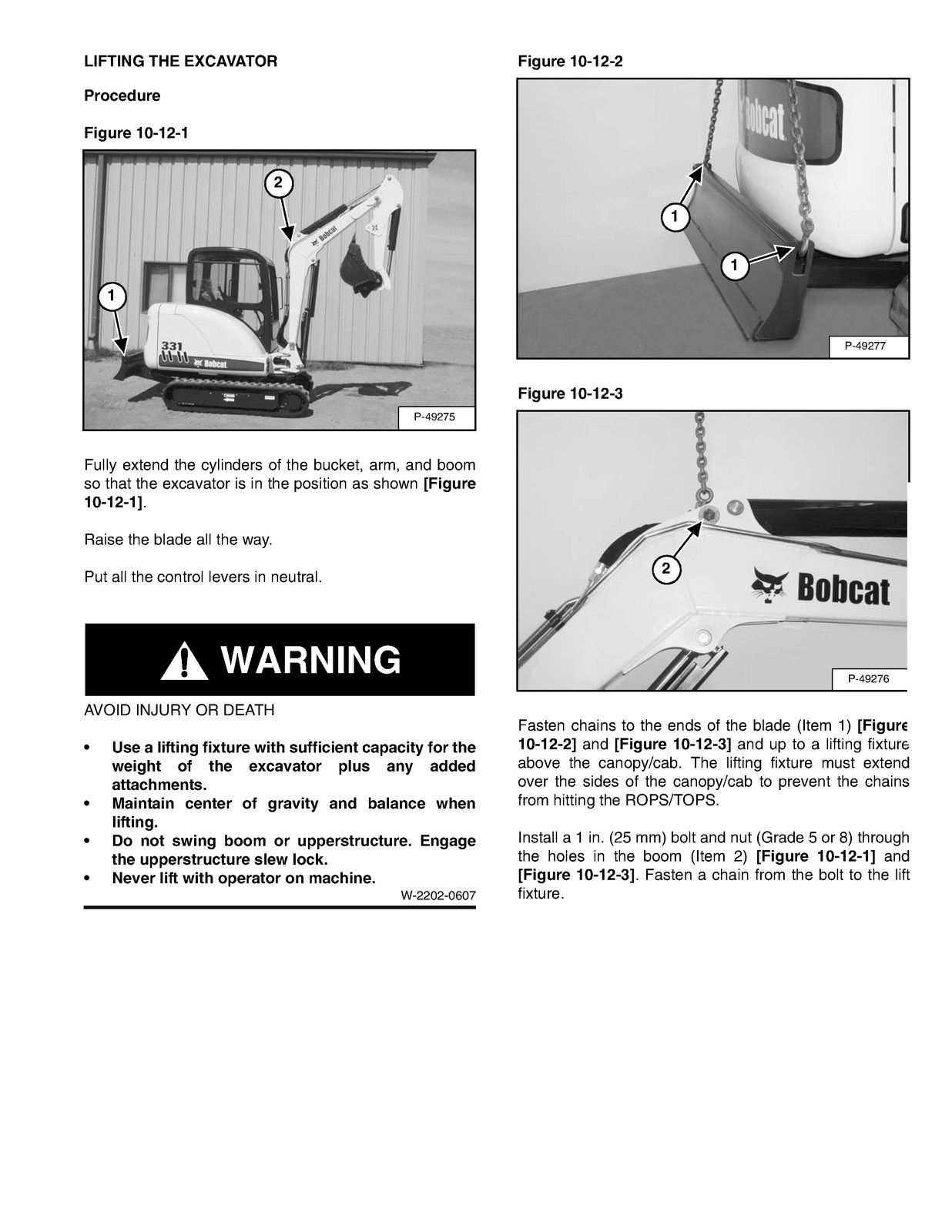 BOBCAT 331 331E Compact Excavator Service Manual SN AACS11001 Up, FOLDOUTS