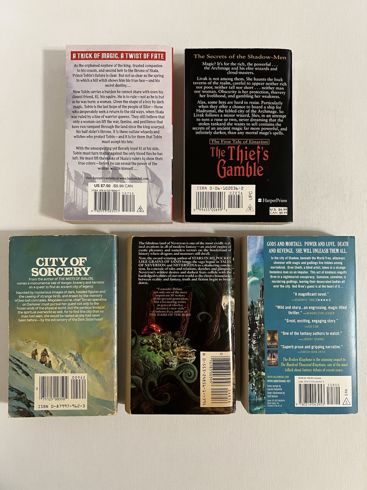 LGBT Gay Fantasy Book Lot Lynn Flewelling Sarah Monette Samuel Delany NK Jemisin