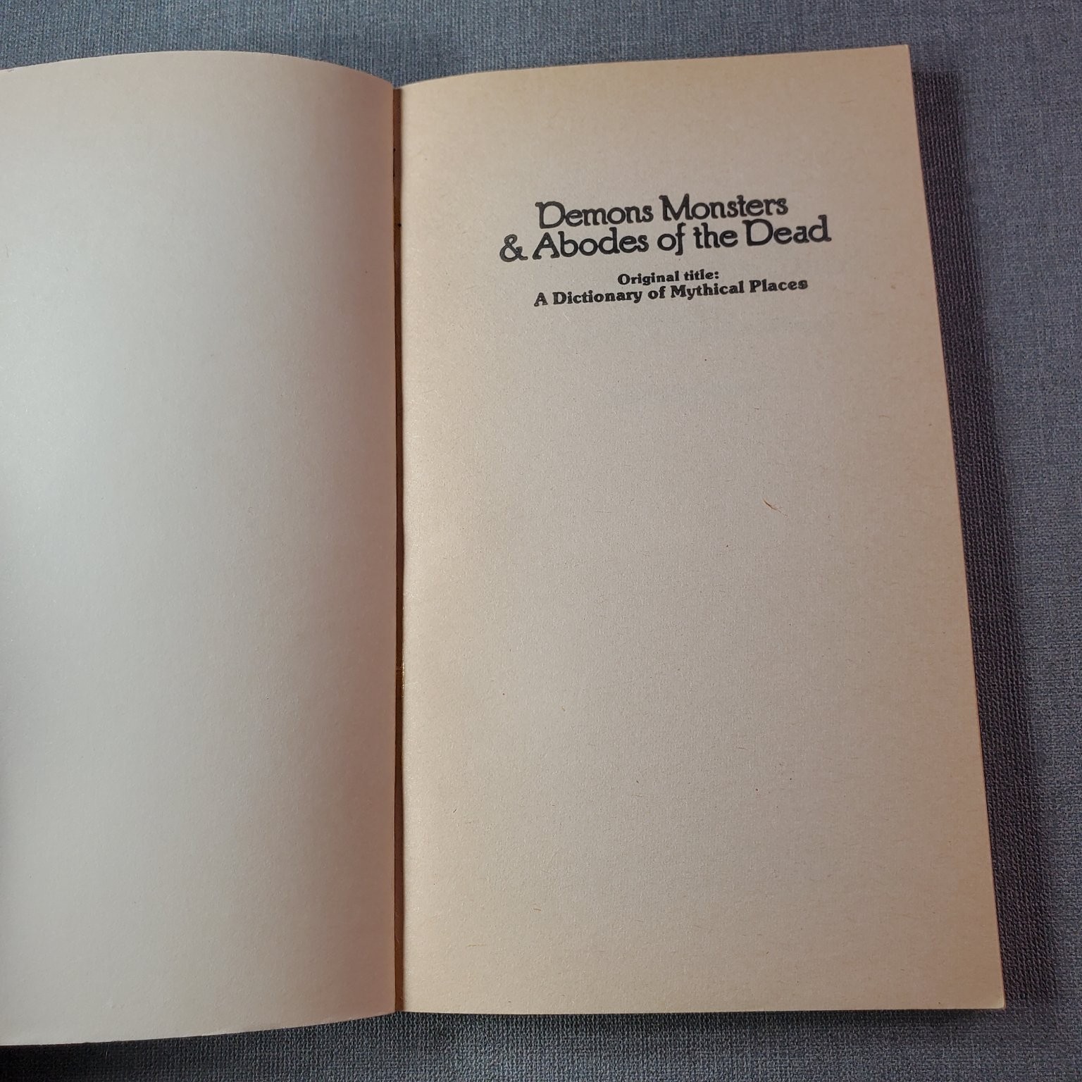 Demons Monsters & Abodes of the Dead Robin Palmer 1975 Scholastic