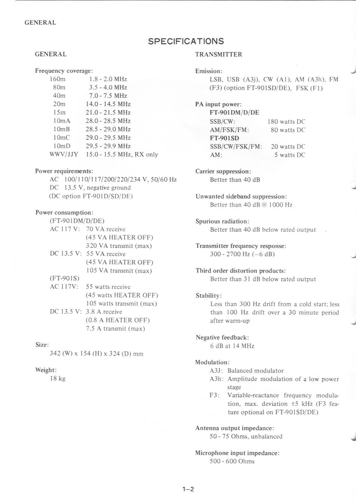 YAESU FT-901 Transceiver Maintenance Service Manual – WIRE BOUND – TOUGH COVERS