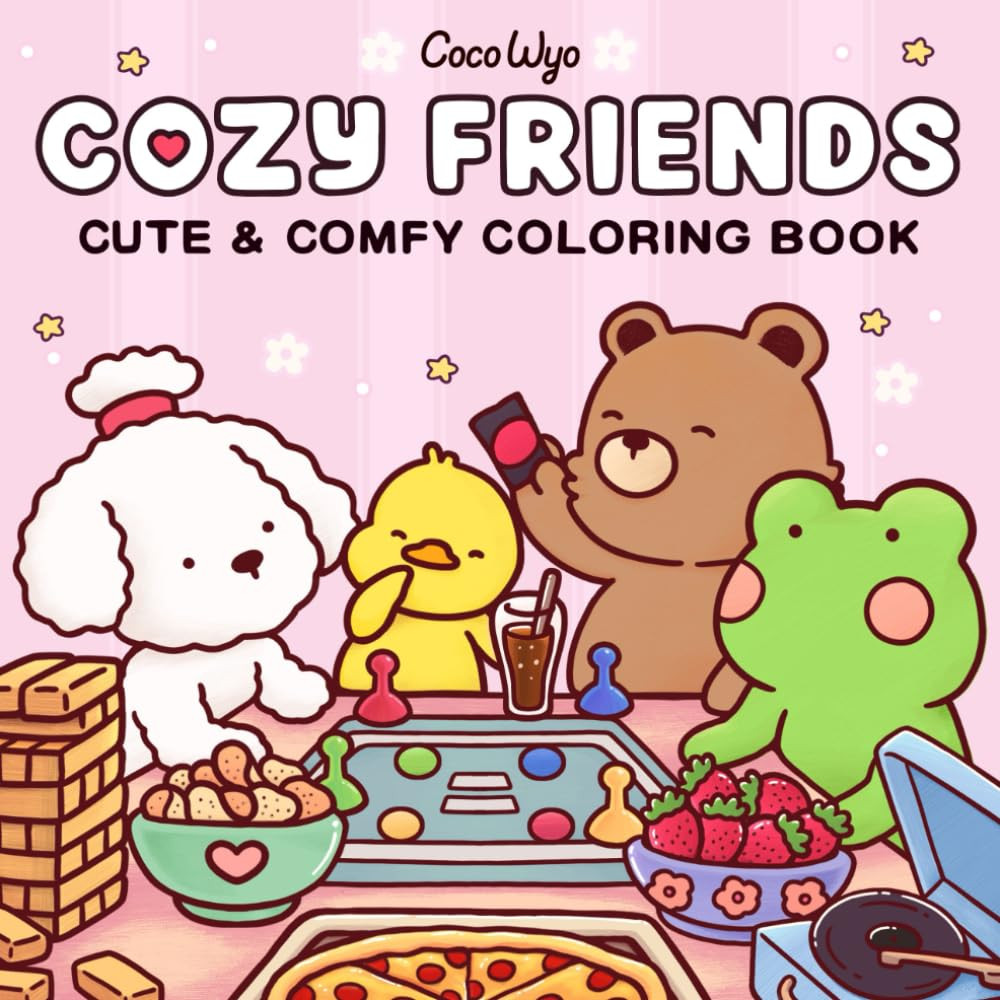 Cozy Friends by Coco Wyo: Cute & Comfy Coloring Book | Paperback