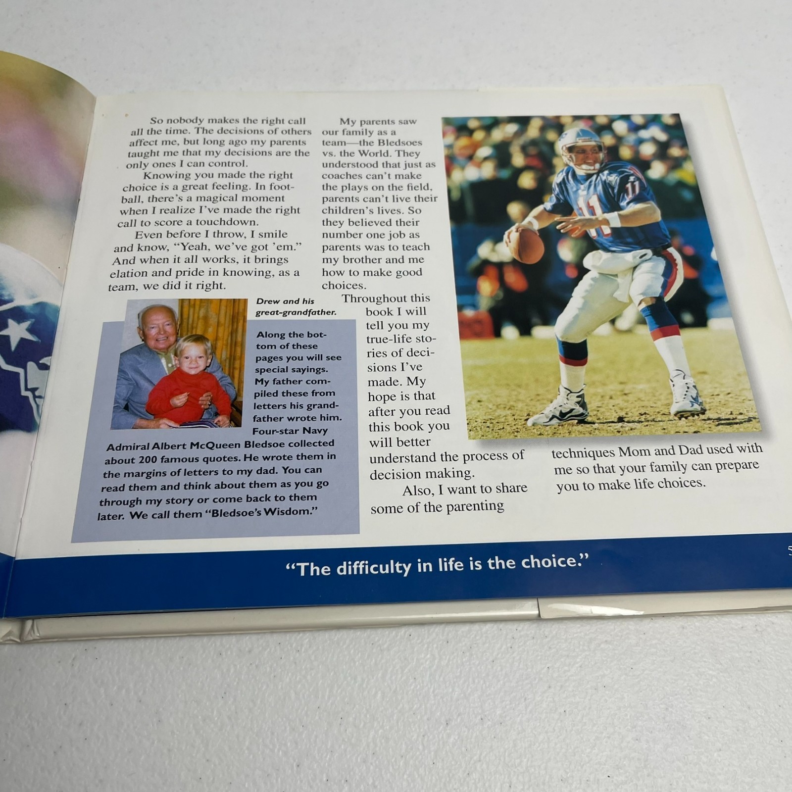 Drew Bledsoe – Make The Right Call – Signed by Greg Brown Co Author