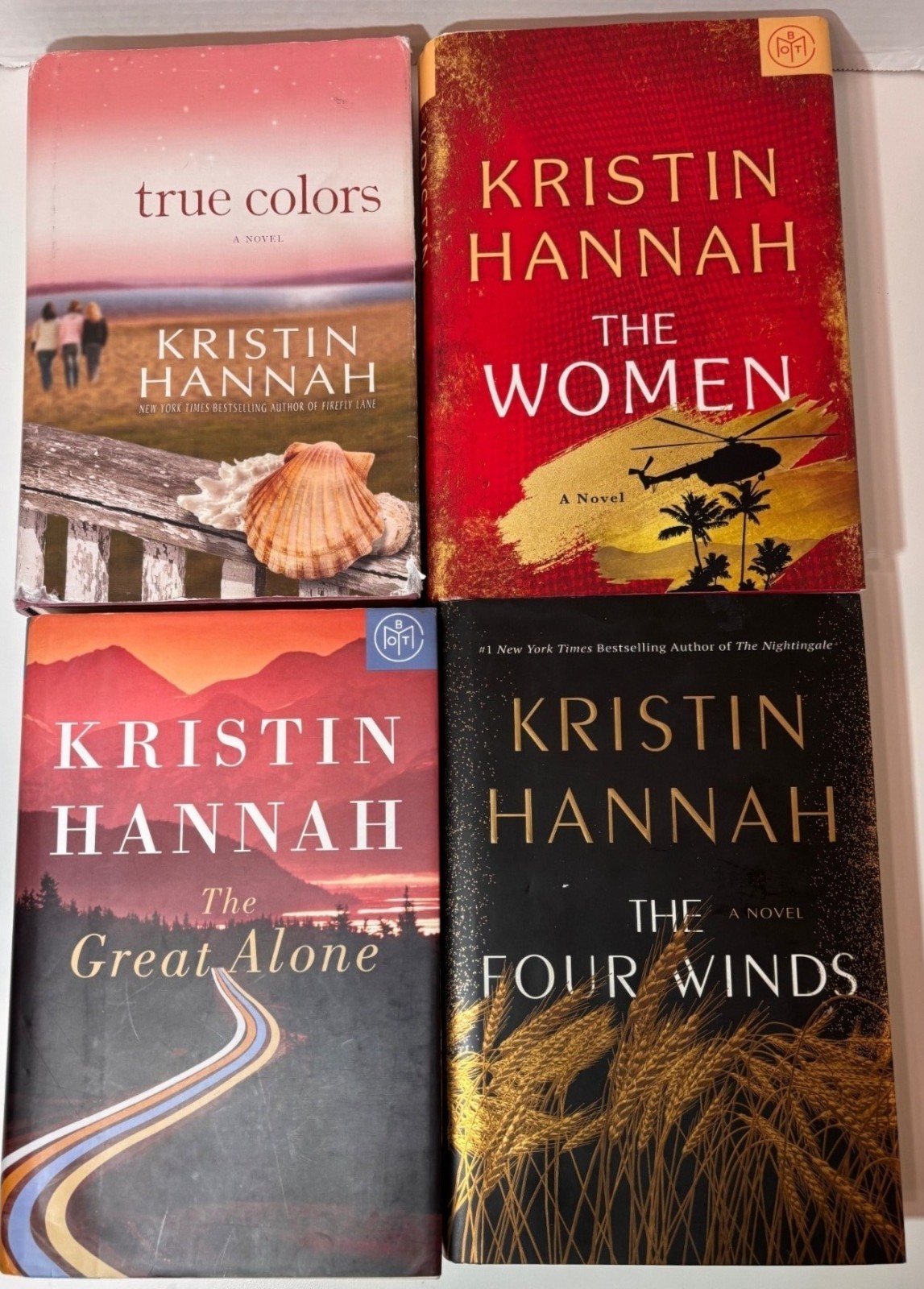 Kristin Hannah Hardcover Book Set Of 4: True Colors The Four Winds The Women The