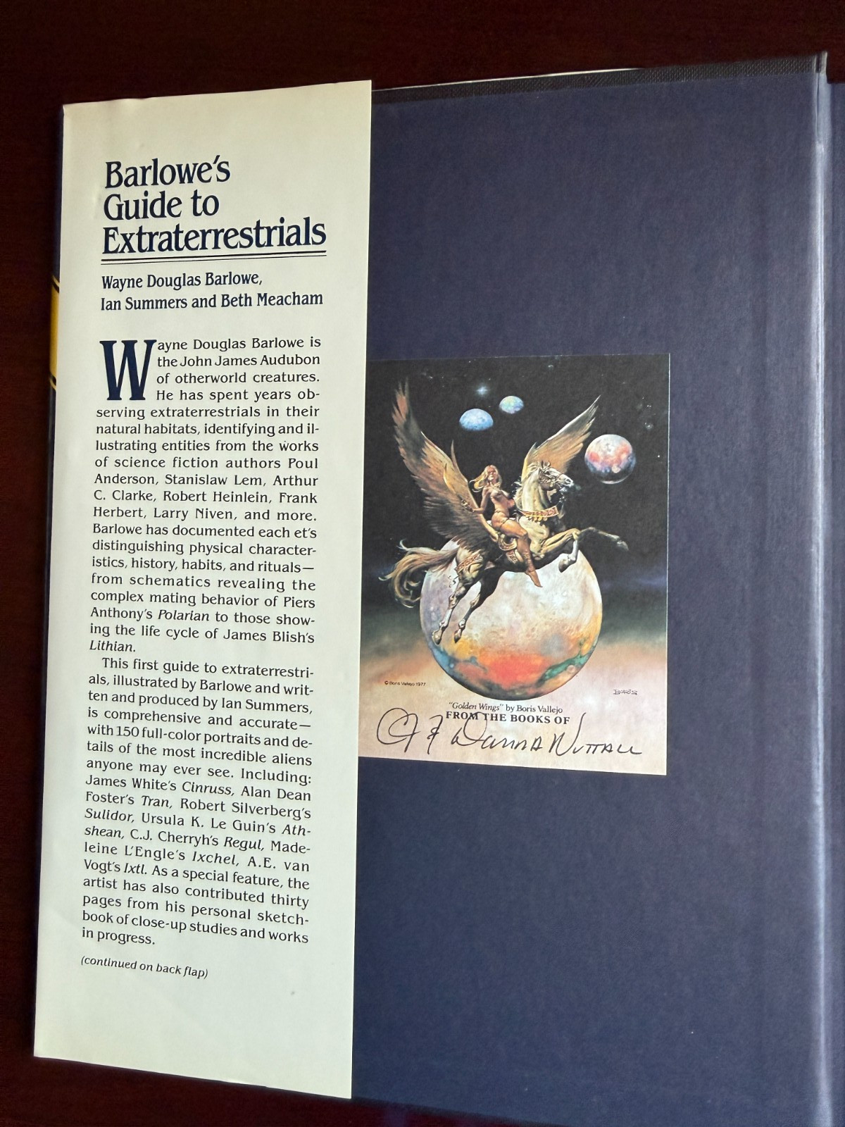 Barlowe’s Guide to Extraterrestrials Science Fiction Art HC 1987 Illustrated VG