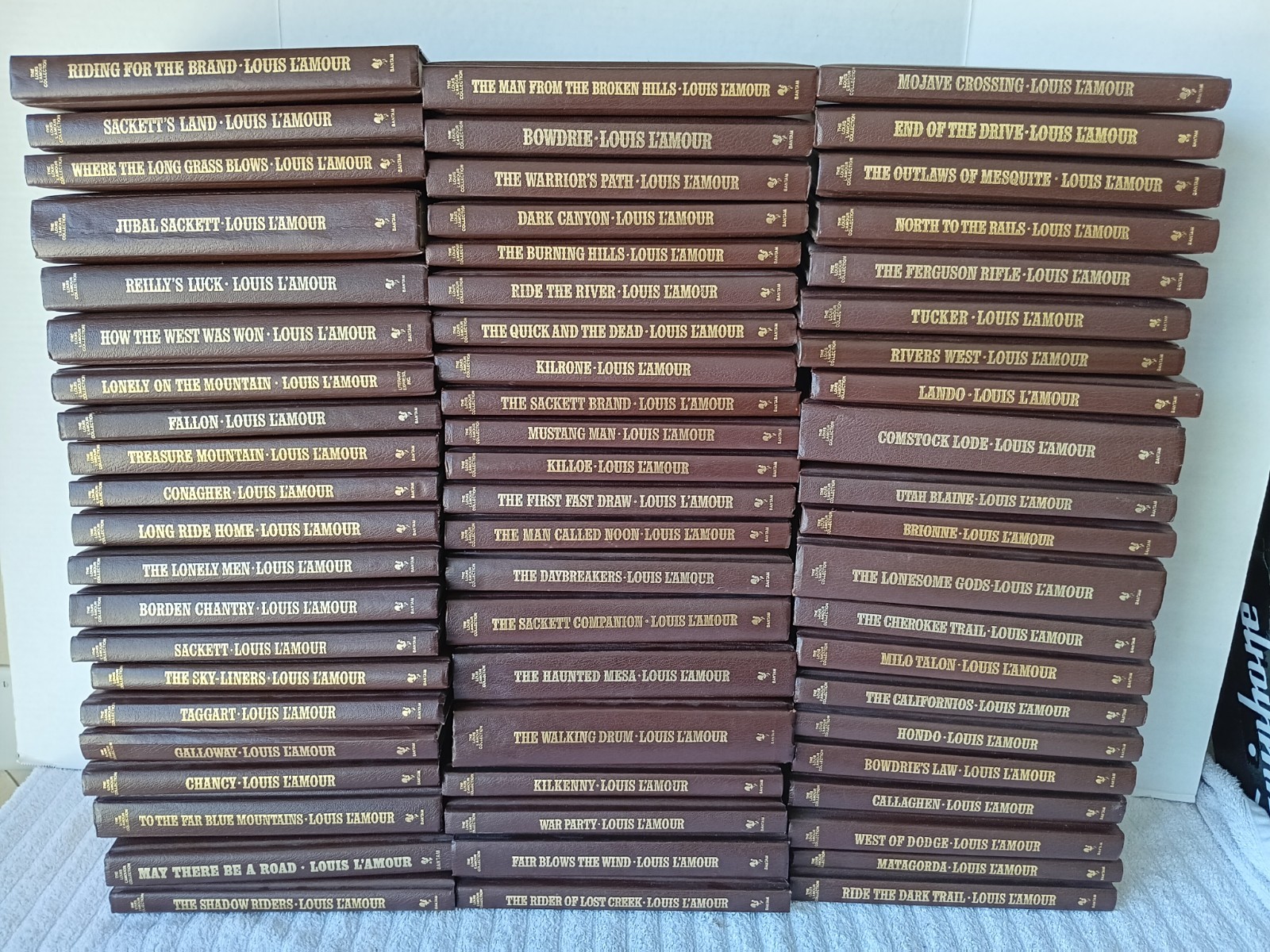 Louis L’Amour Collection – Set of 63 Volumes – Leatherette Hardcover Books