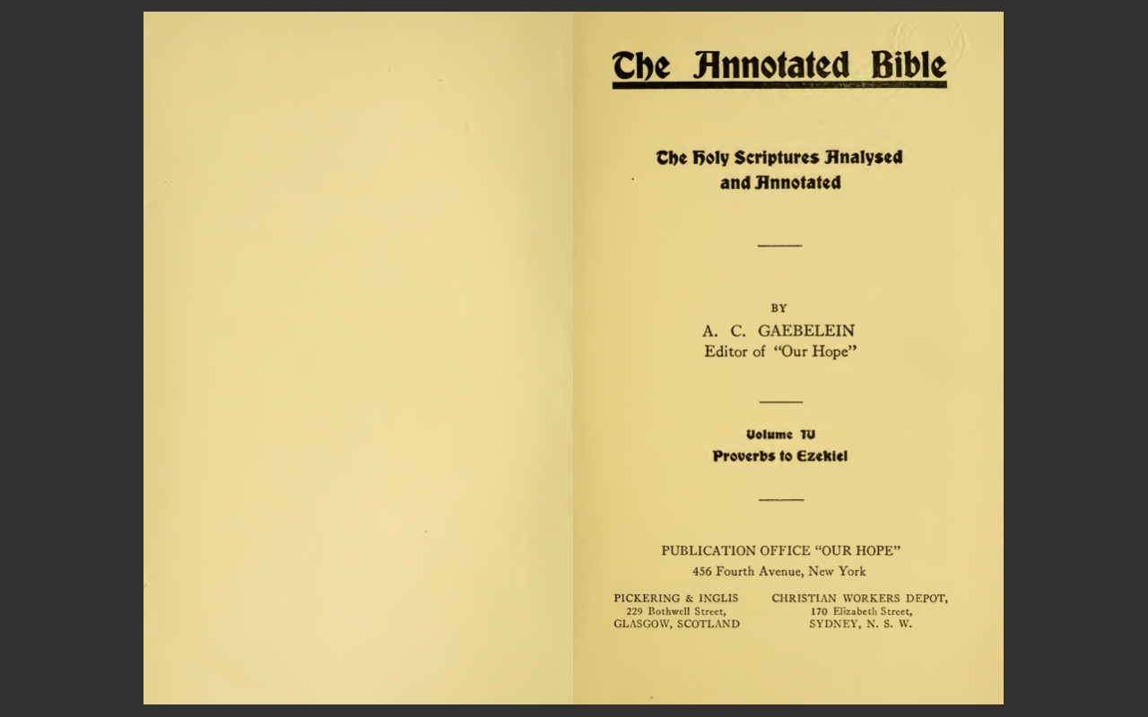 The Annotated Bible by A.C. Gaebelein – All 9 Volumes (1913-21) E-Book Set on CD