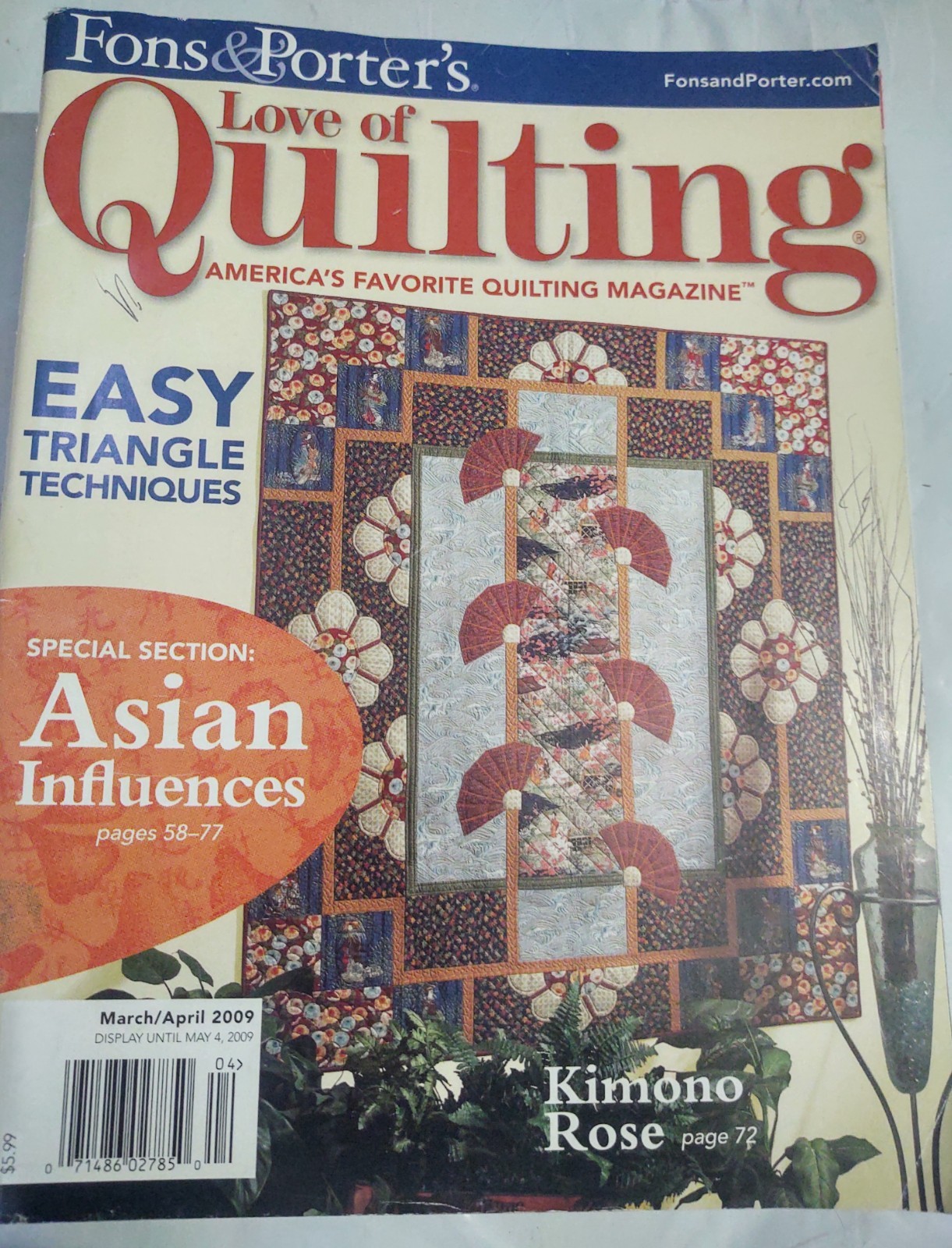 Best of Fons & Porter -Tabletop Quilts Paperback with ten magazines included lot