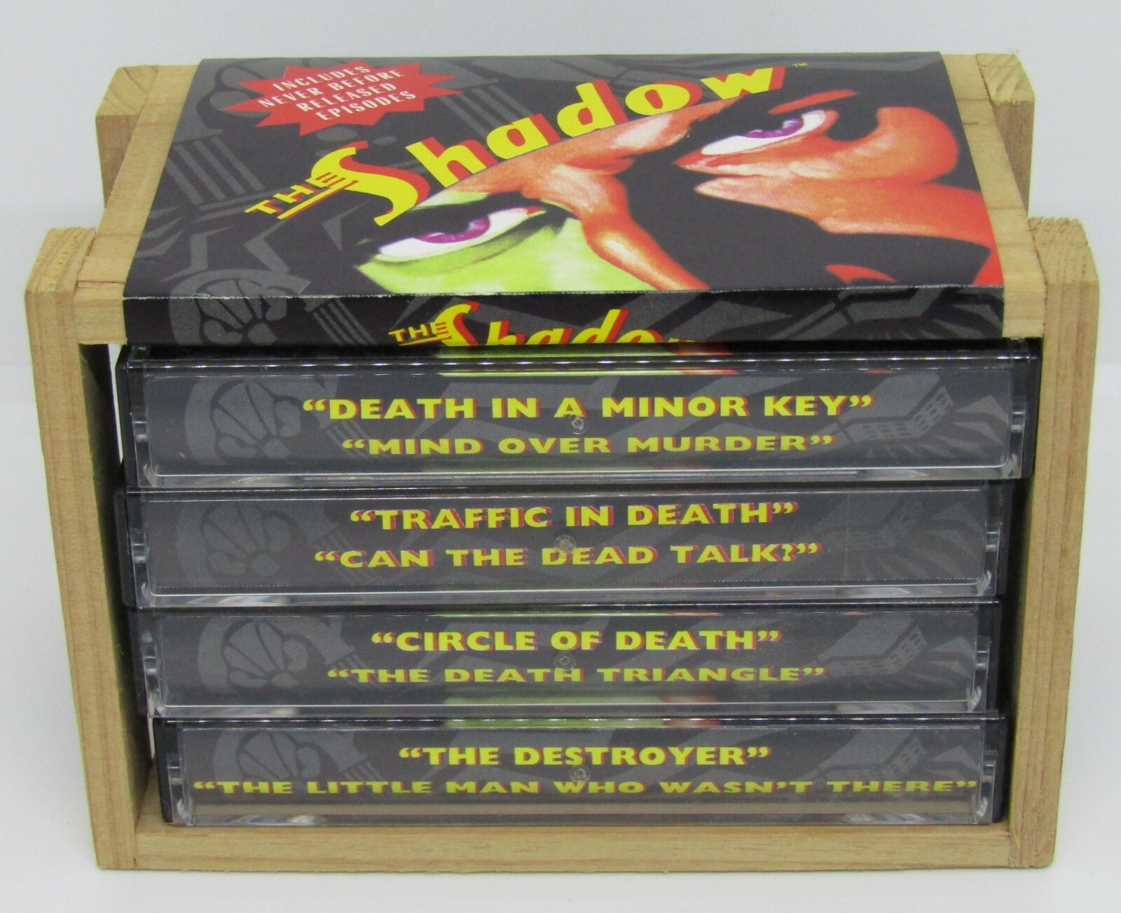 The Shadow – Original Radio Broadcasts 4-Tape Cassette Set with Wood Box