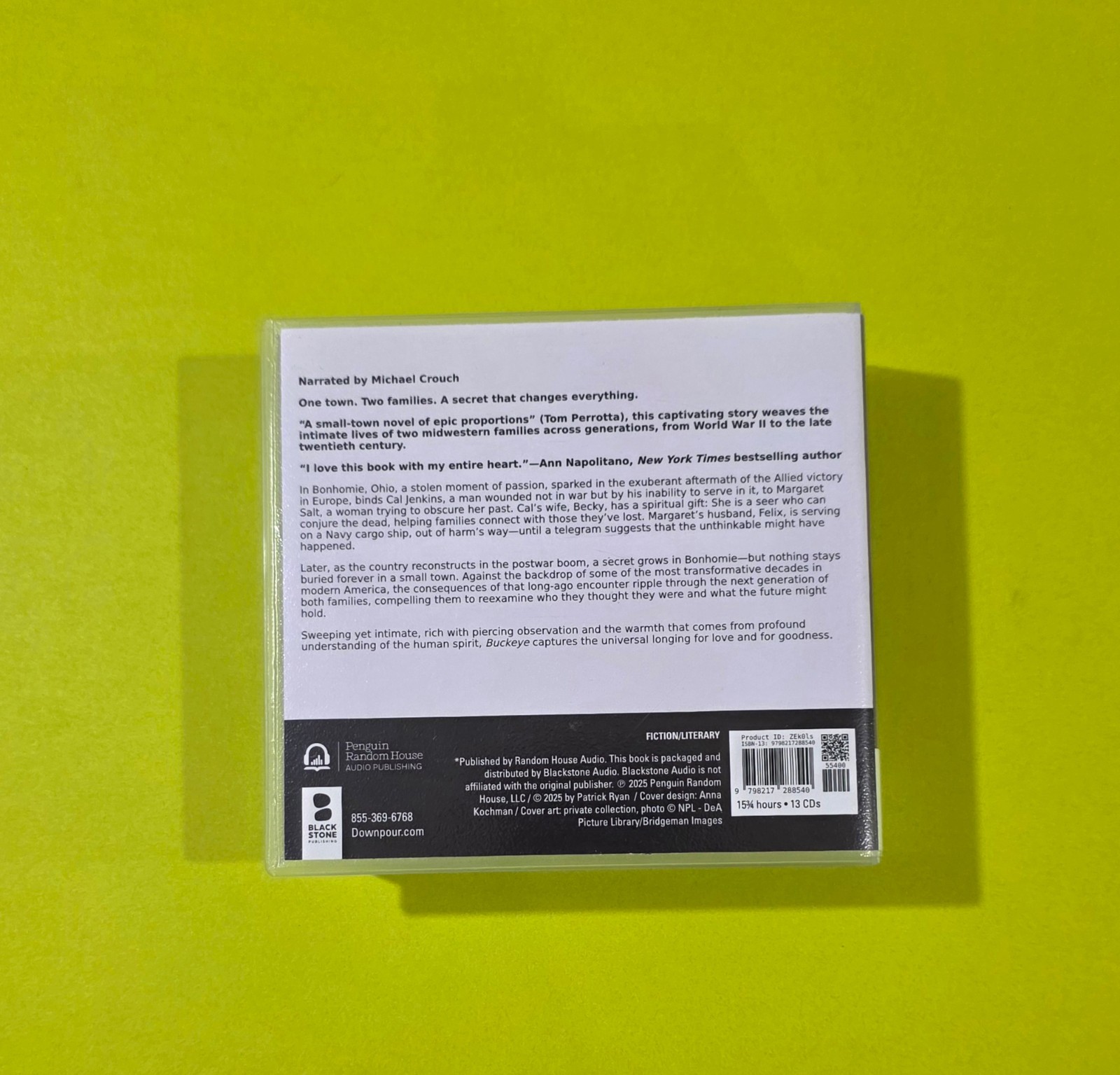 T385 * NEW, BUCKEYE BY PATRICK RYAN, COMPACT AUDIO DISCS, ISBN 9798217288540
