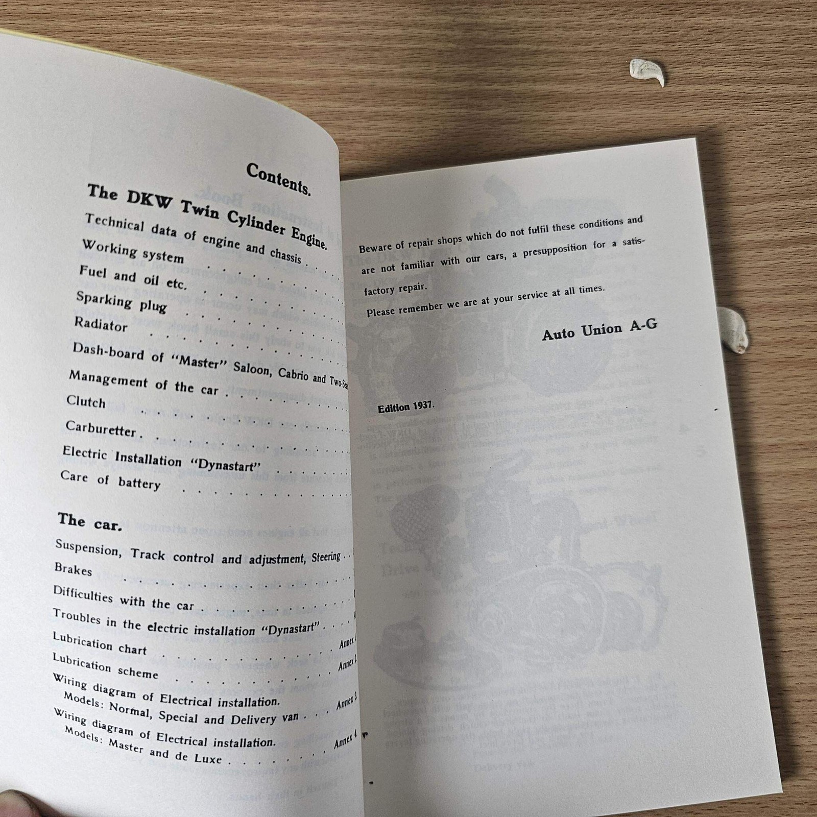 Instruction Book for DKW Front-wheel-drive Cars – Reprint Edition