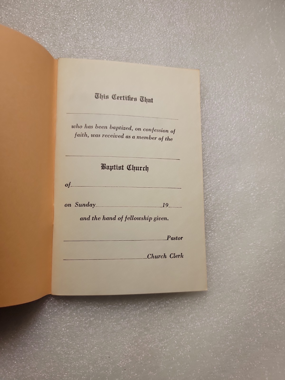 RARE FIND! EXCELLENT CONDITION! New Baptist Church Manual: The Judson Press.