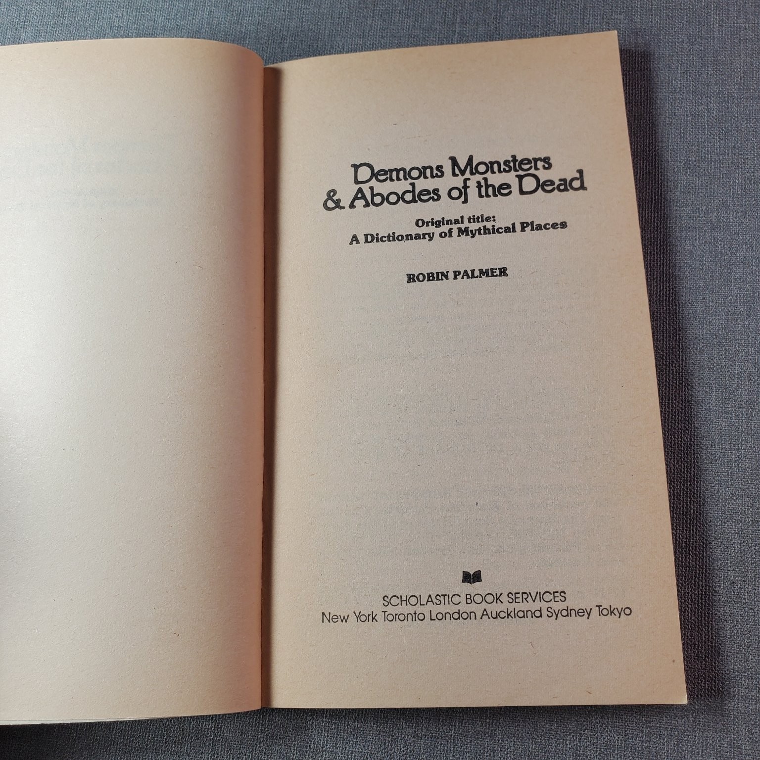 Demons Monsters & Abodes of the Dead Robin Palmer 1975 Scholastic