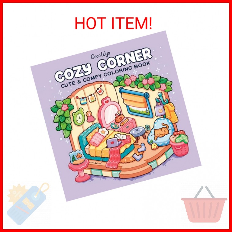 Cozy Corner: Coloring Book for Adults and Kids (Cozy Spaces Coloring)