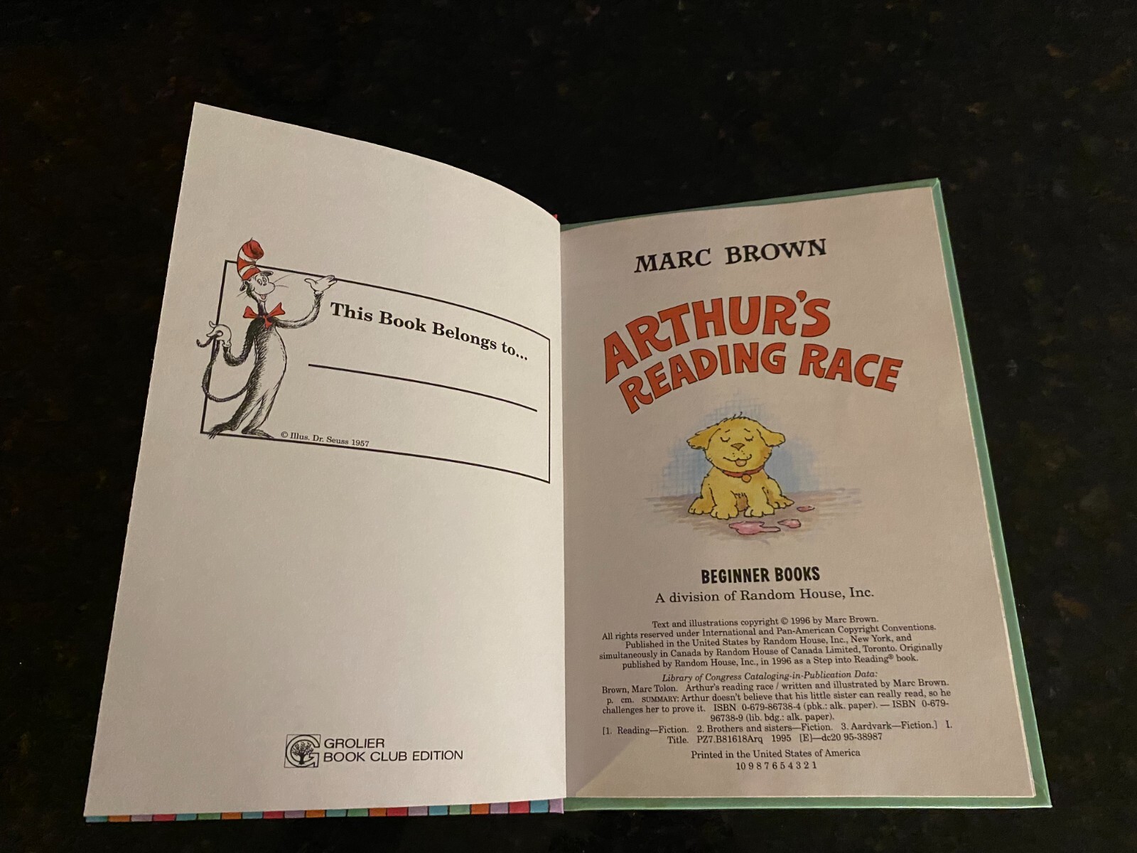 Arthur’s Reading Race Dr. Seuss Beginner Book Hardcover 6.25″ x 8.75″ #1
