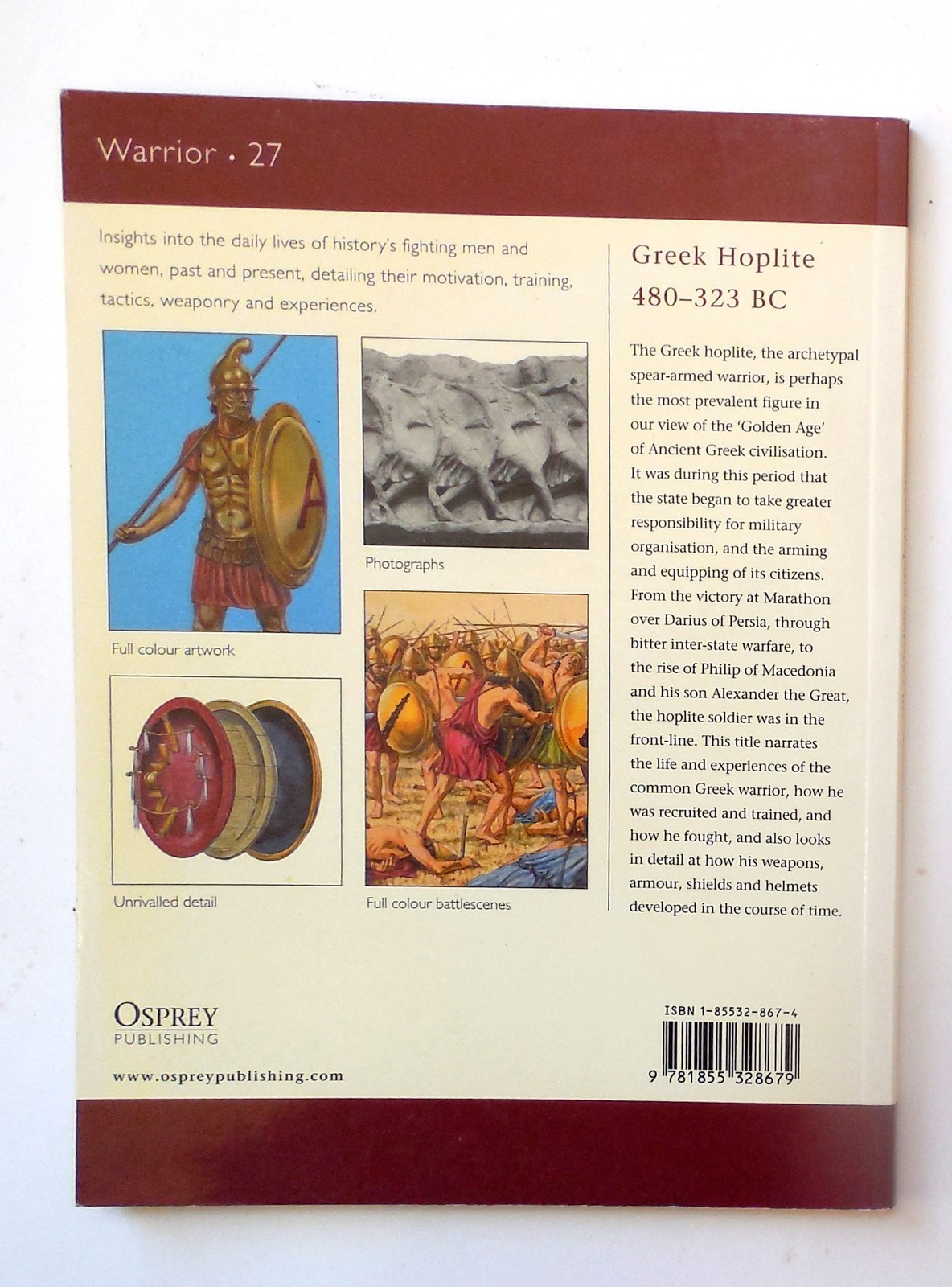 Osprey Warrior Series “Greek Hoplite 480-323 BC” Book No. 27