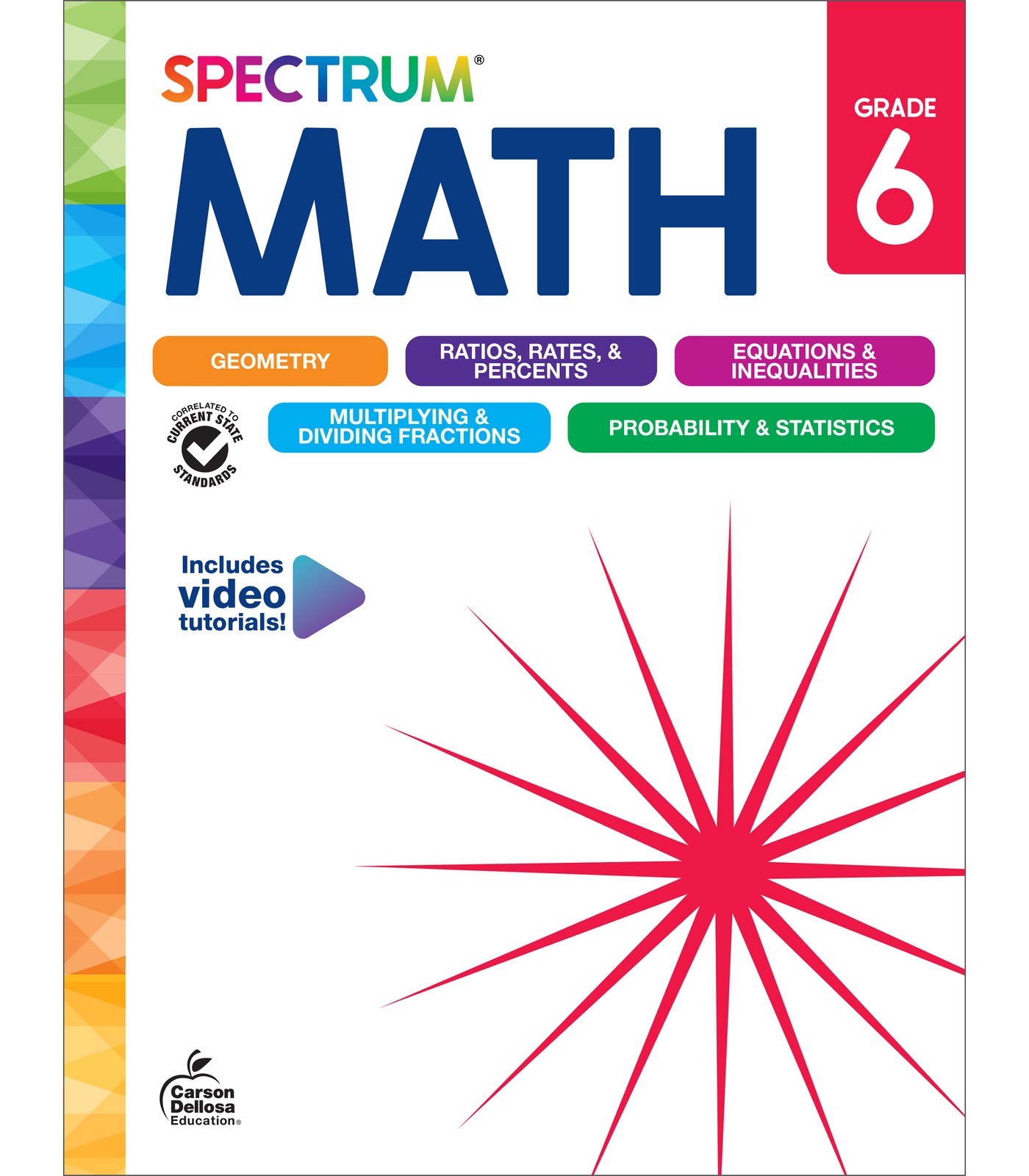 Spectrum Math Workbook Grade 6 (192 pages)