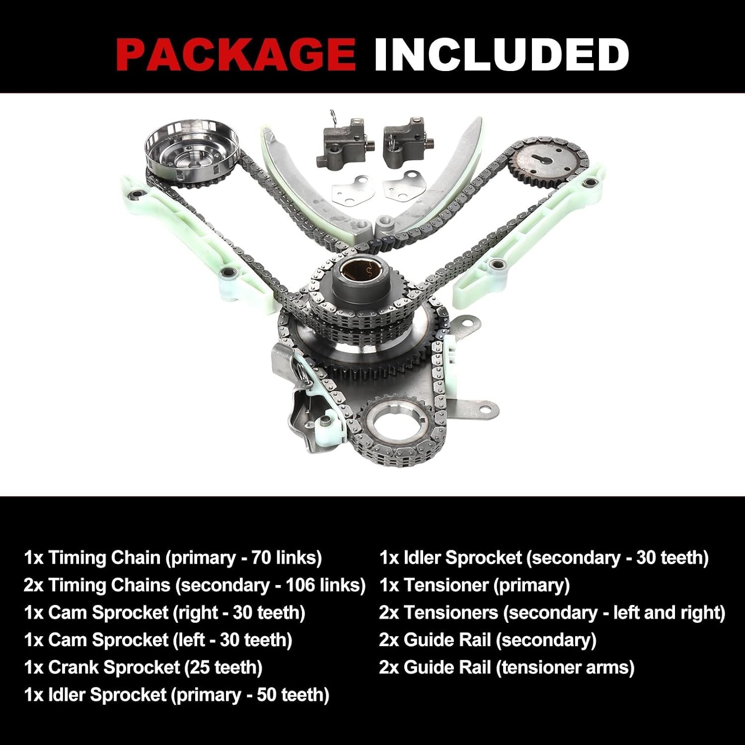 Engine Timing Chain Kit 4.7L Fits for Durango 2003-2008 /Dakota 02-07 / Ram 03-0