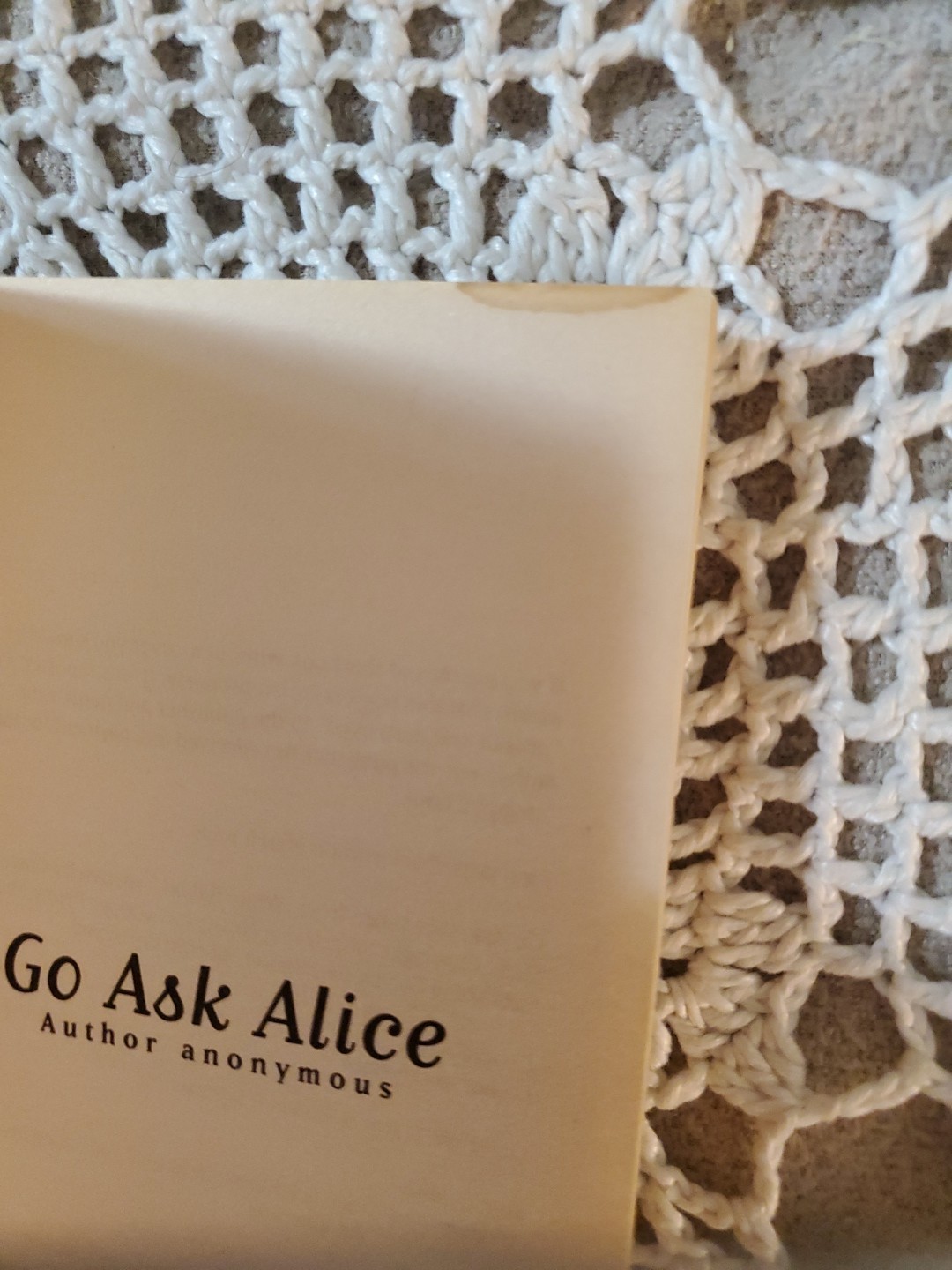 Go Ask Alice A Real Diary by Anonymous Simon Pulse Good cond.