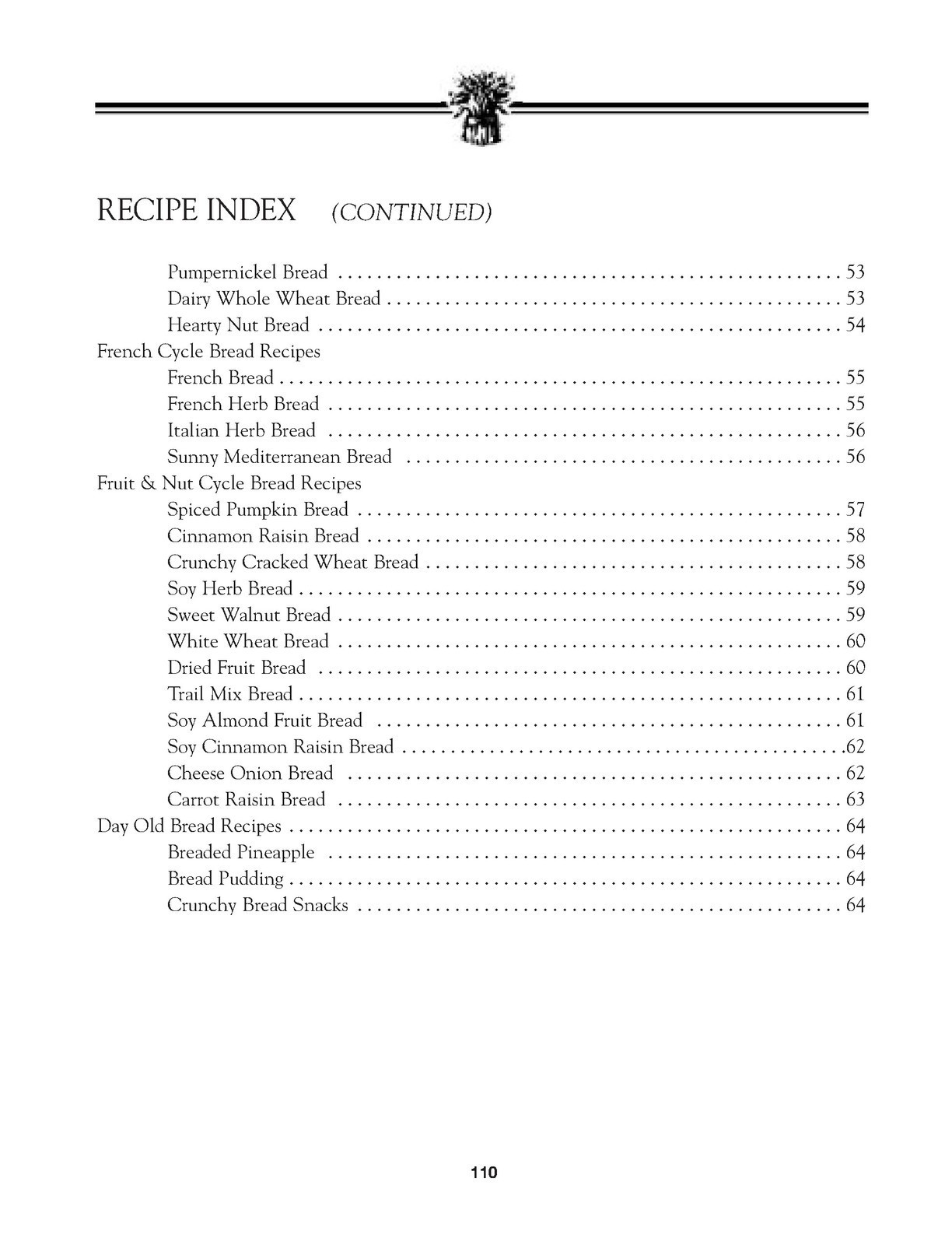 BREADMAN TR2200C Instruction Manual and Recipe Guide, BINDER – TOUGH COVERED
