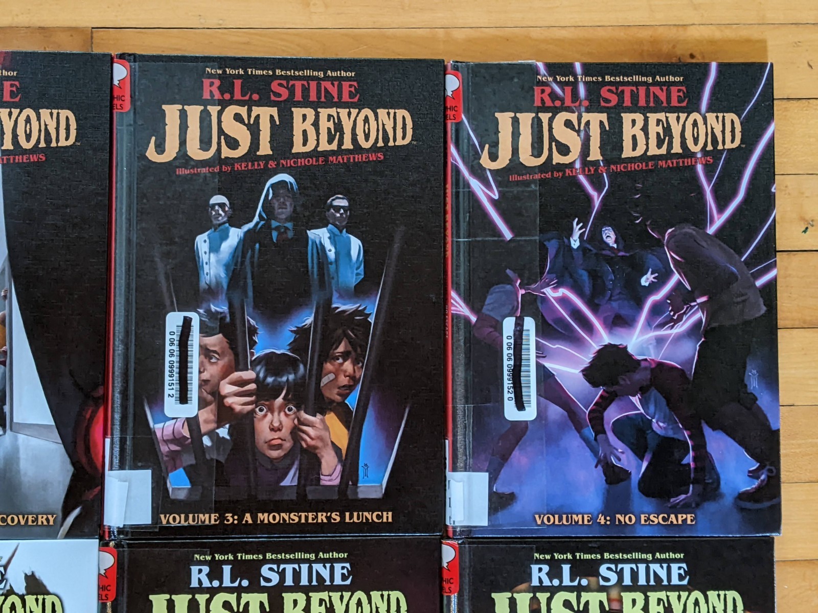 Lot of 8 R L Stine Just Beyond Series Graphic Novels Comics Teen 1 2 3 4 5 6 7 8