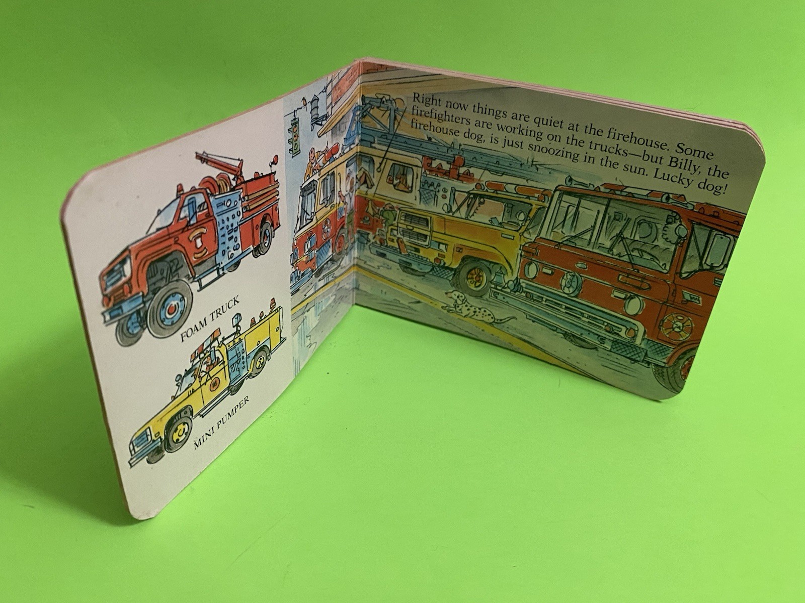Vintage 1988 Here Come the Fire Trucks Peter Spier Board Book Random House