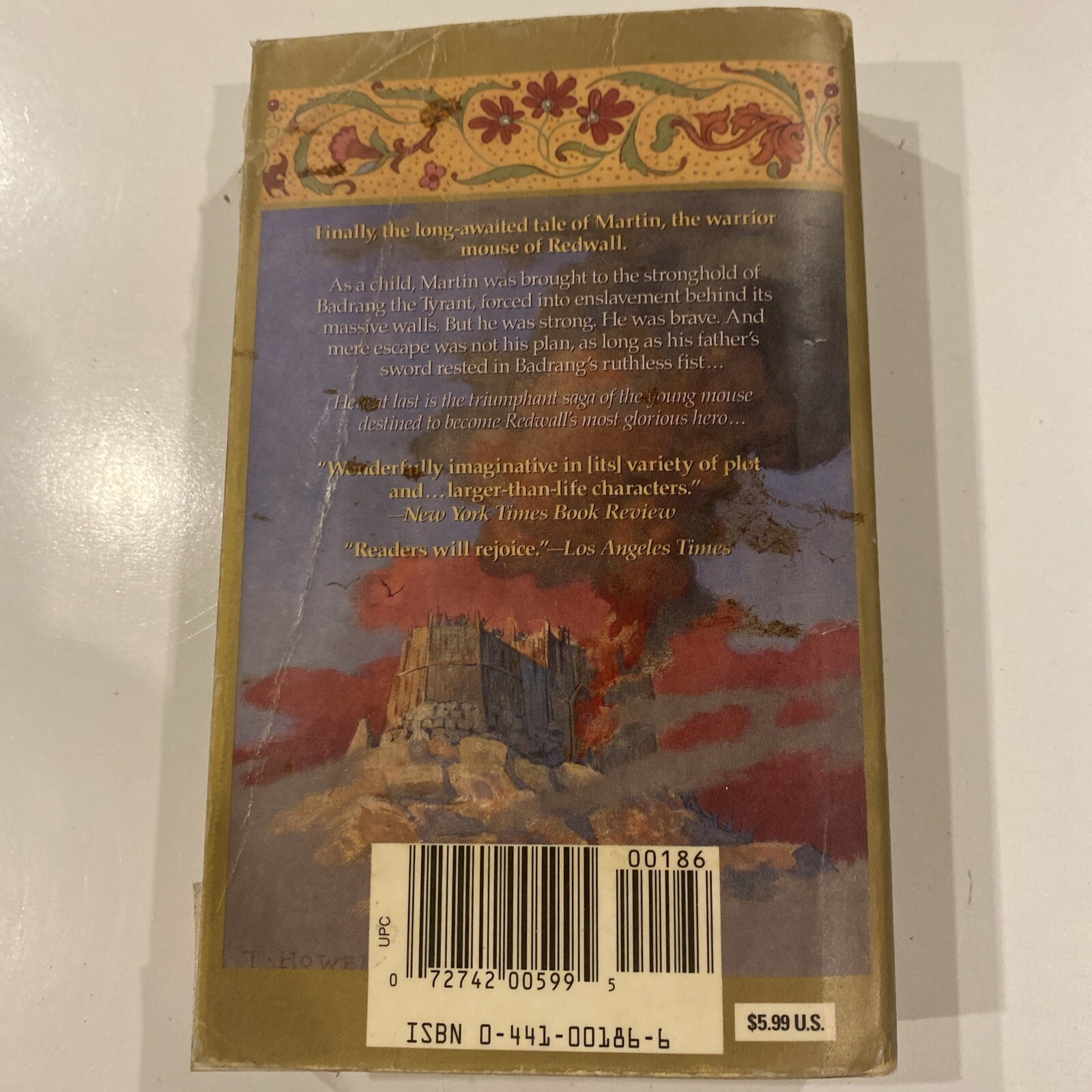 Redwall Martin the Warrior by Brian Jacques (1993) Paperback) Book Vintage