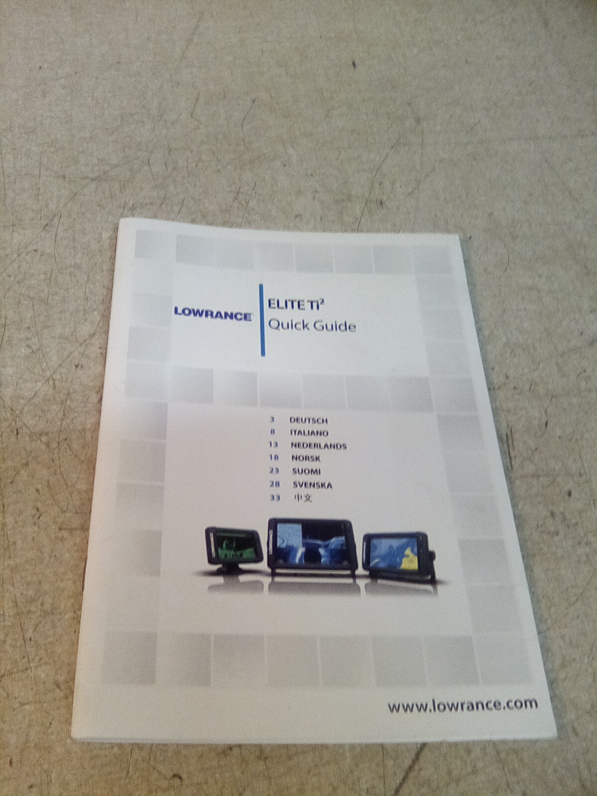 Lowrance Elite Ti2 Quick Guide