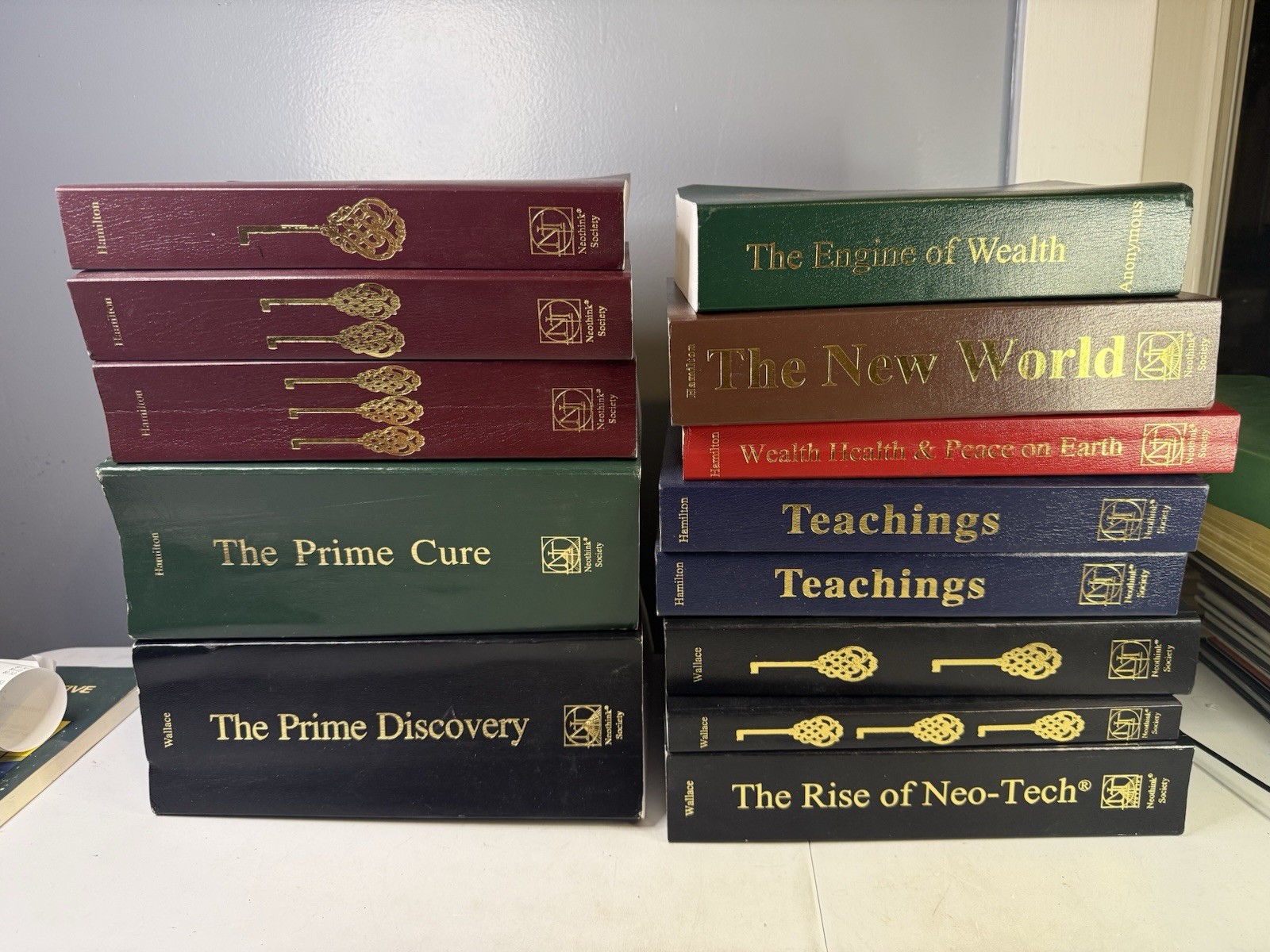 Neothink Society 13 Book Lot by Mark Hamilton Frank Wallace Prime Cure Neo-Tech