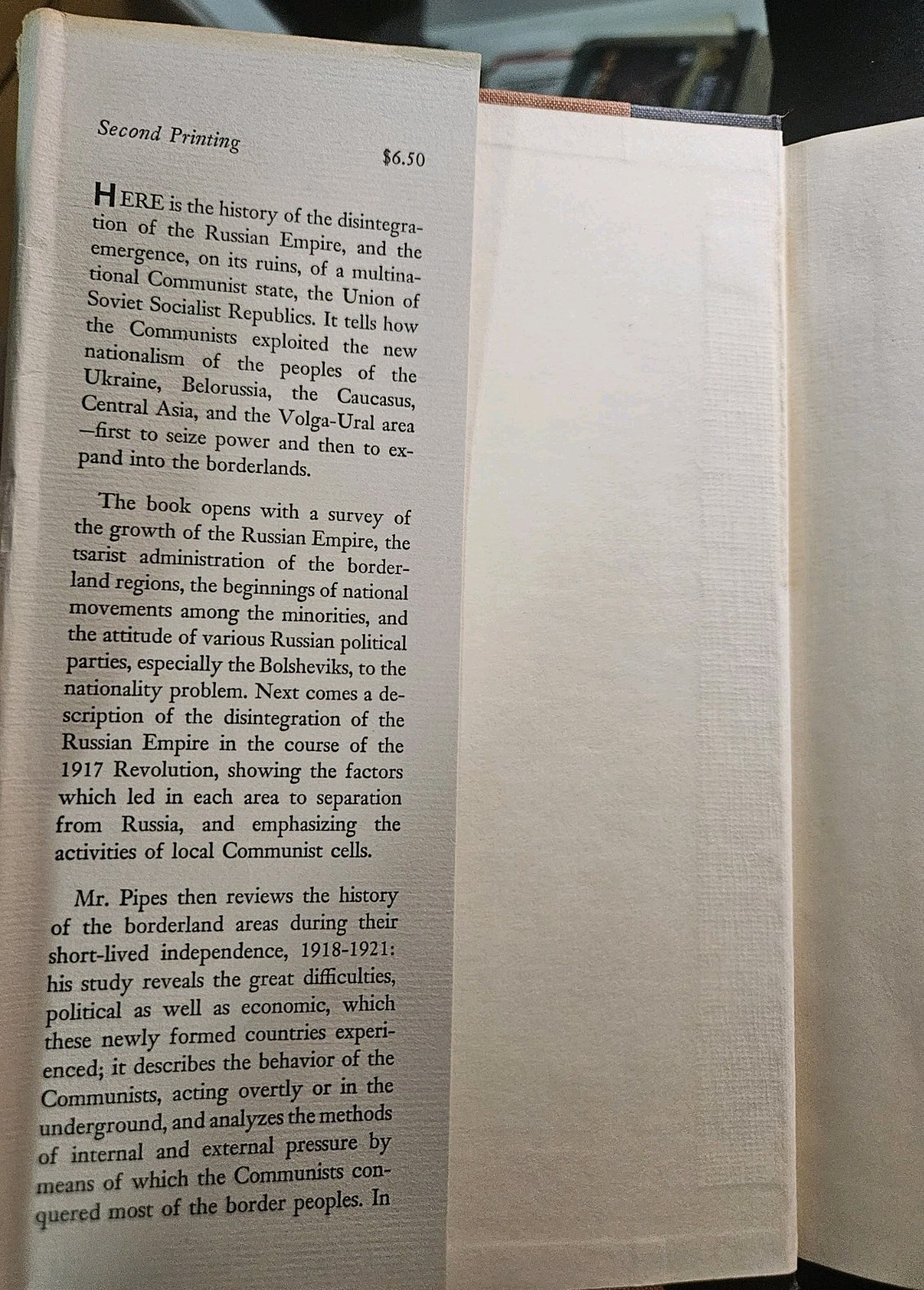Formation of the Soviet Union: Communism and Nationalism, Richard Pipes 1954