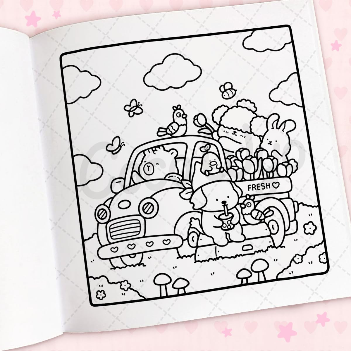 Cozy Cuties: Coloring for Adults and Kids (Cozy Spaces Coloring)