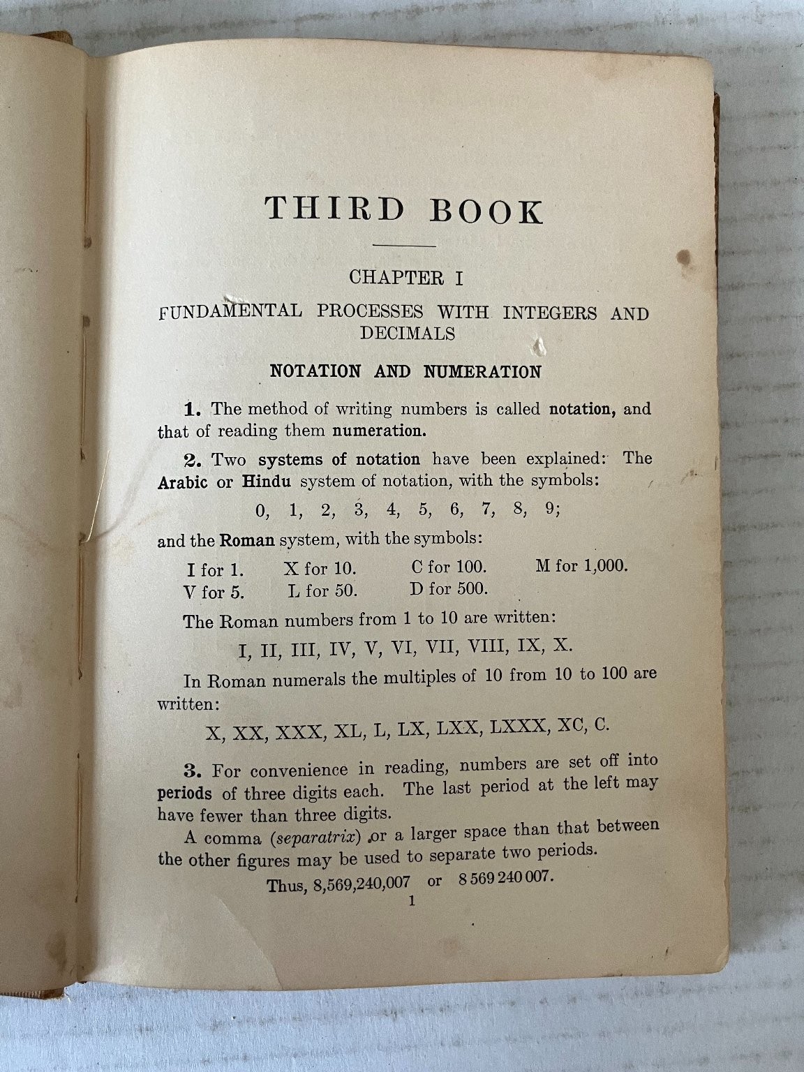 Appleton Arithmetics Third Book Young Jackson 1912 Math Textbook Vintage