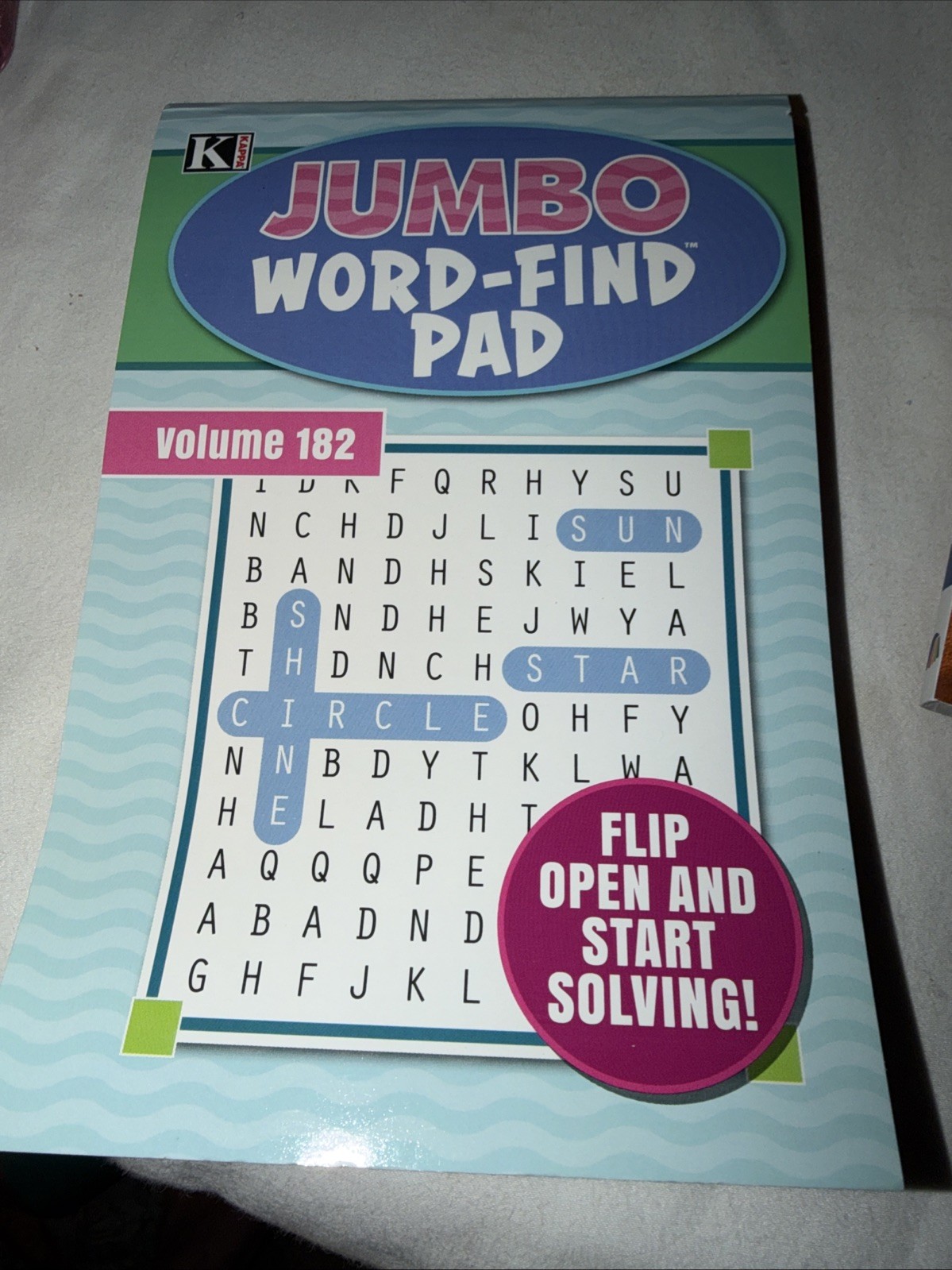 KAPPA Word-Find Pocket Puzzle Volume 182 Pages 162 W/ 73 Puzzles Large Print NEW