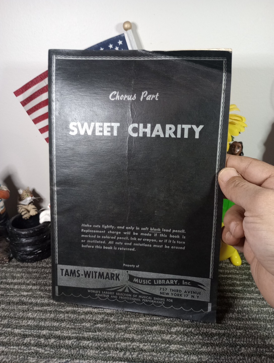 Antiques 1900s Christian Sweet Charity songs book Chorus Part paper cover Black