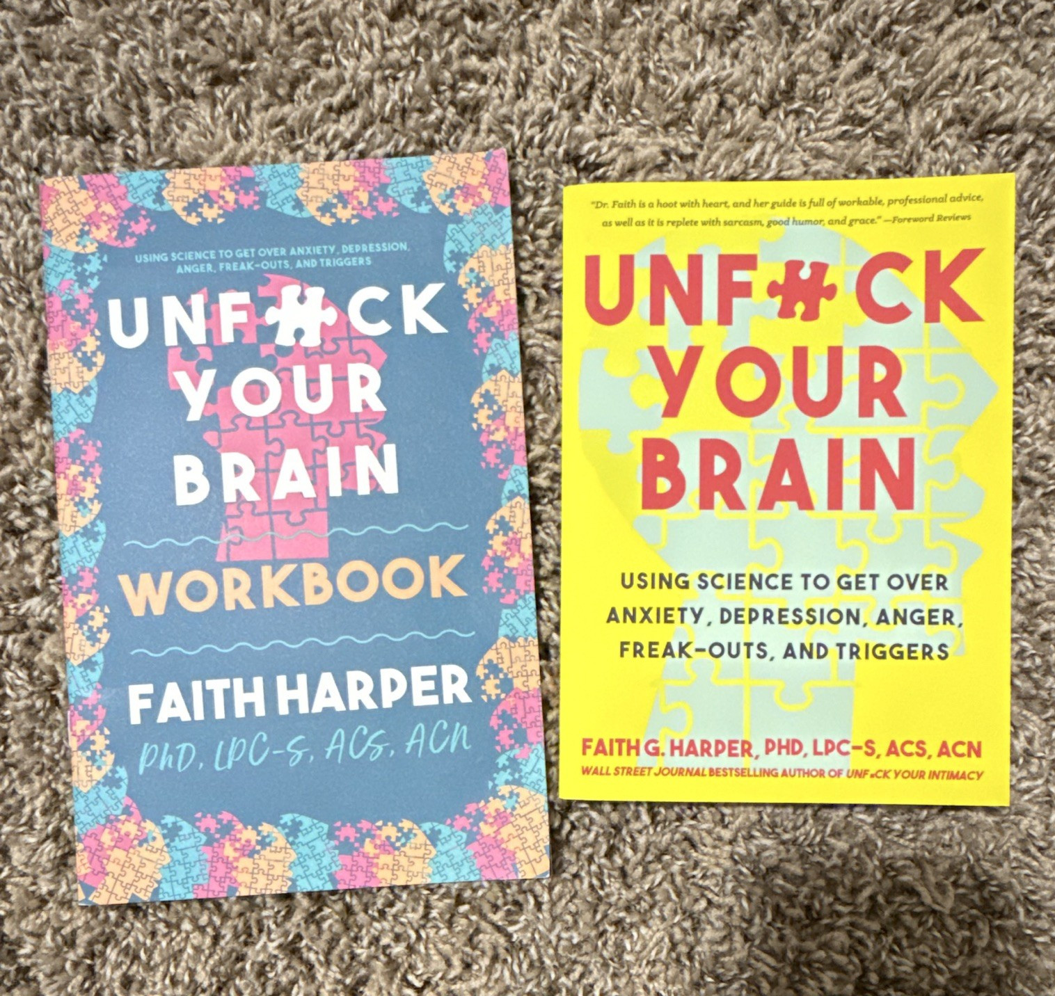 Faith G. Harper Unfuck Your Brain Workbook PB 2017 Mental Health Personal Growth