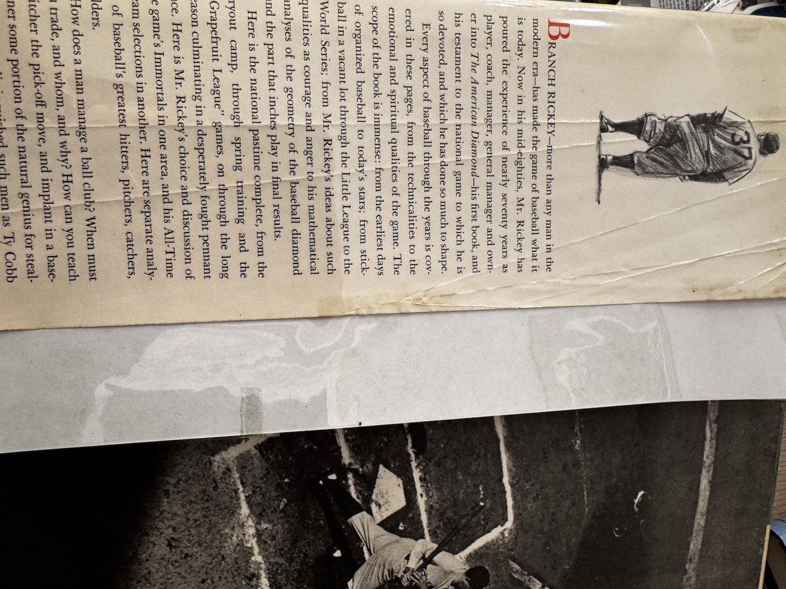 American Diamond Branch Rickey Robert Riger 1965 First Printing Baseball Book DJ
