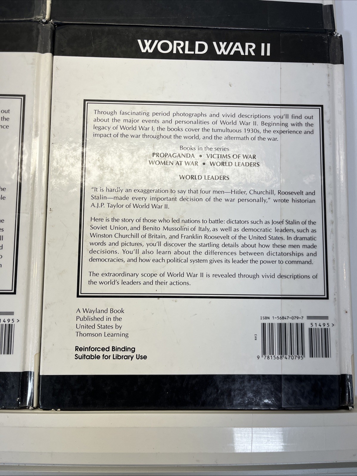 5 Library Edition World War II “Victims of War” ” World Leaders” “Propaganda”