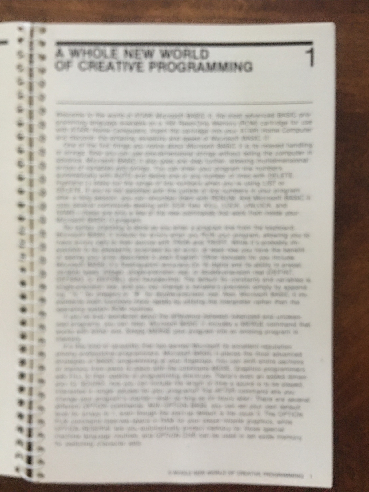 ATARI MICROSOFT BASIC II Reference Manual (Atari, 1983) Spiral Bound 142 Pages