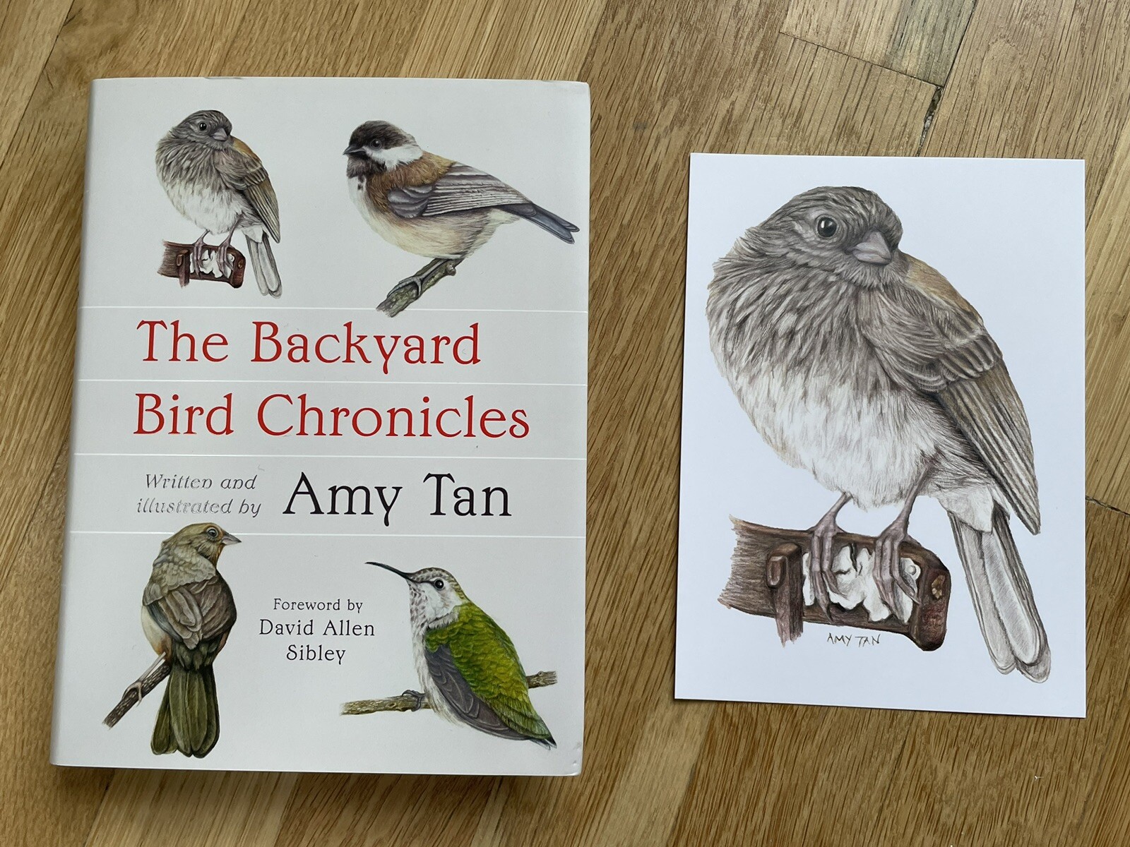 Amy Tan The Backyard Bird Chronicles 1st Ed. SIGNED NEW Postcard Softcover Book