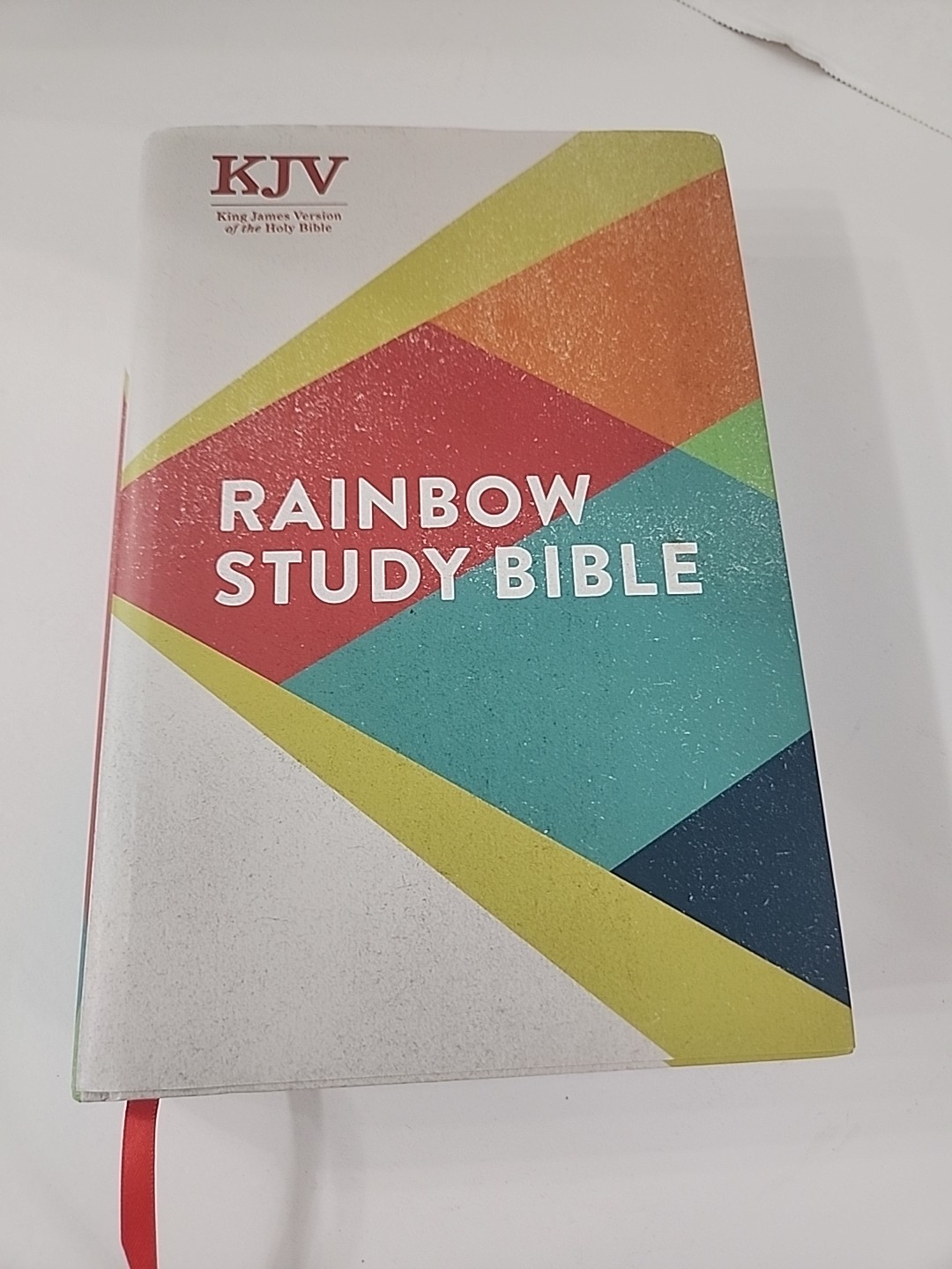 KJV Rainbow Study Bible Hardcover Color Coded Easy to Read Full Color Maps