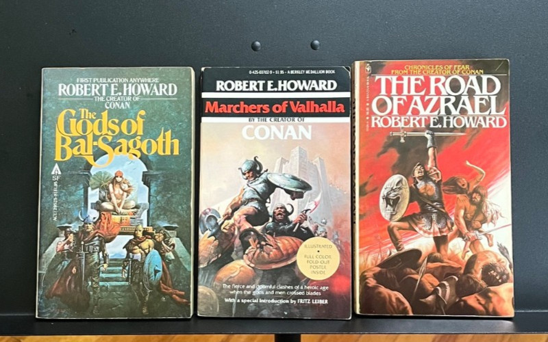 Lot of 3 Vintage Robert E Howard Gods of Bal-Sagoth Road of Azrael Valhalla