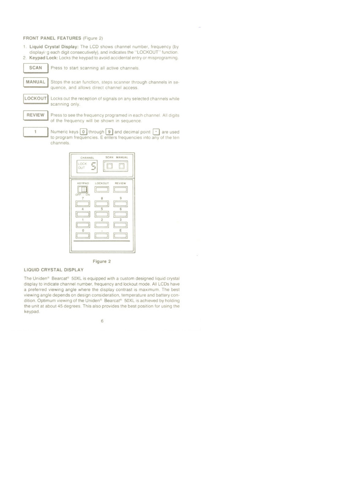 UNIDEN Bearcat BC 50XL Scanner Operating Instructions Manual – WIRE BOUND