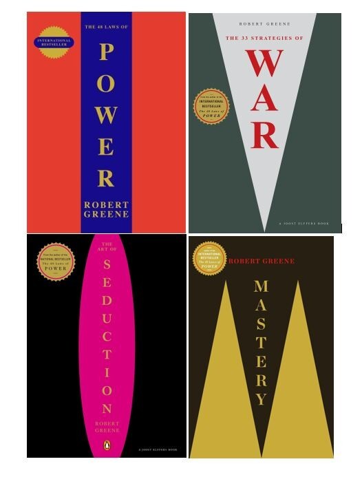 Robert Greene 4 Books Collection Set (The 48 Laws Power, Mastery, Seduction,War)