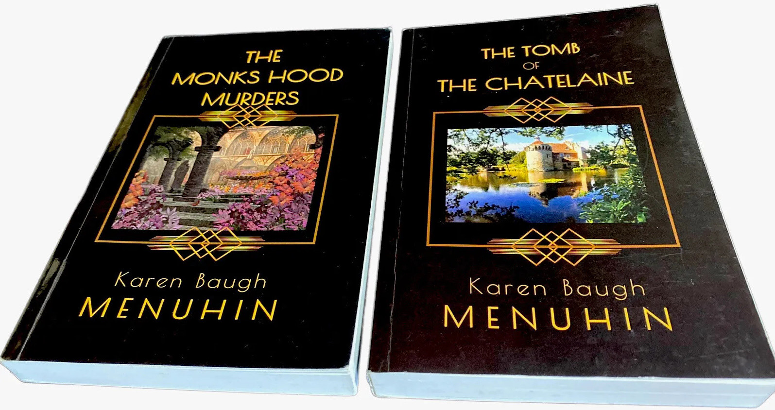 Monk Books Karen Baugh Menuhin Tomb Of The Chatelaine Hood Murders Lot Of 2 Myst