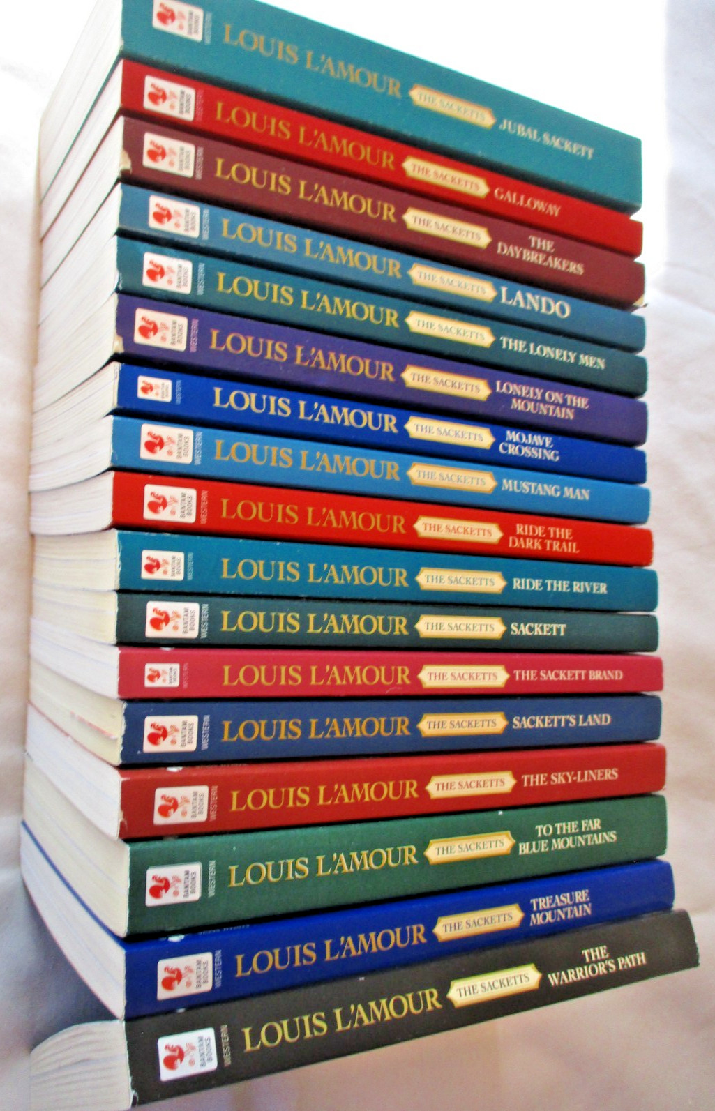 LOUIS L’AMOUR 17 Book Set SACKETTS Series Vintage WESTERN Fiction BRAND LAND +