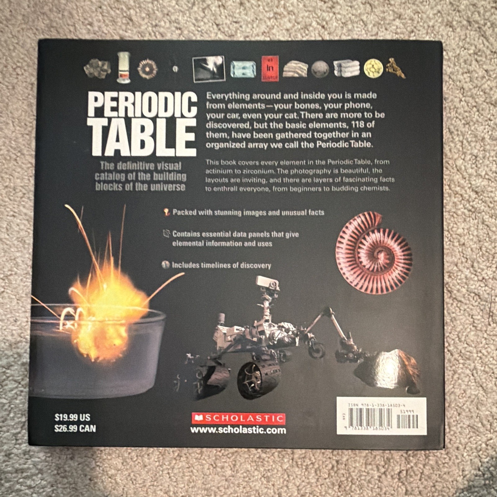 Scholastic The Periodic Table Hardcover Illustrated Reference Ages 9-12