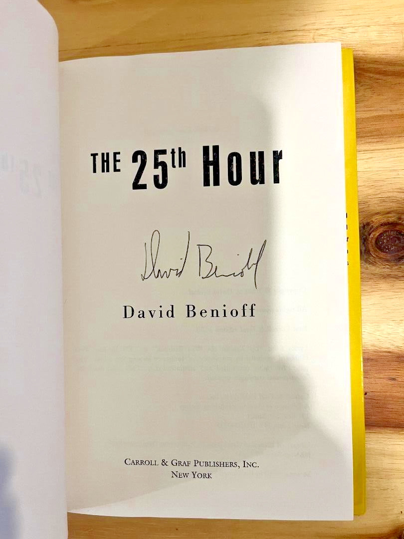 David Benioff – 25th Hour – Signed 1st Edition 1st Print HC – (Spike Lee Film)