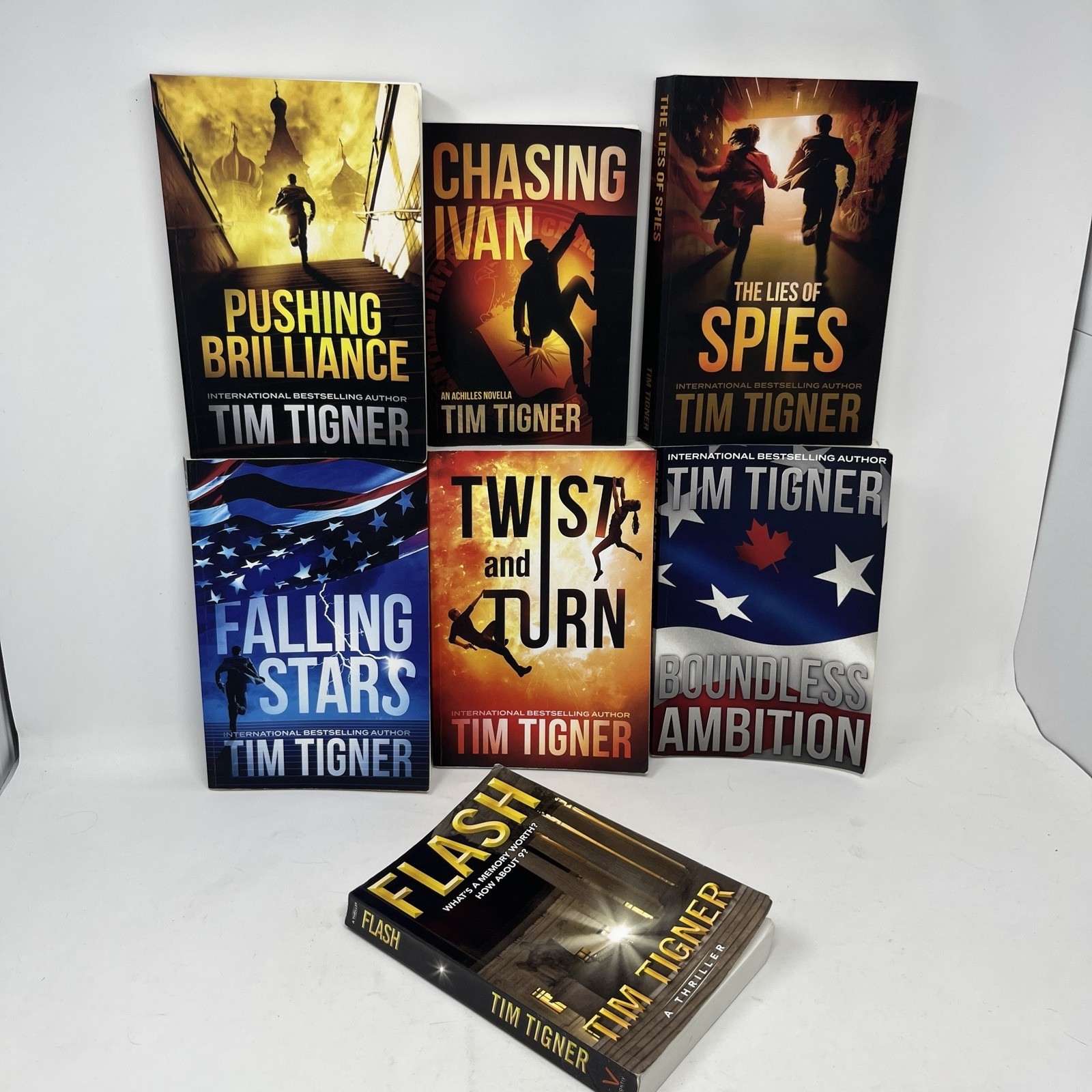 7 PB Book Lot Tim Tigner Complete Kyle Achilles Ser1-6 plus standalone “Flash”