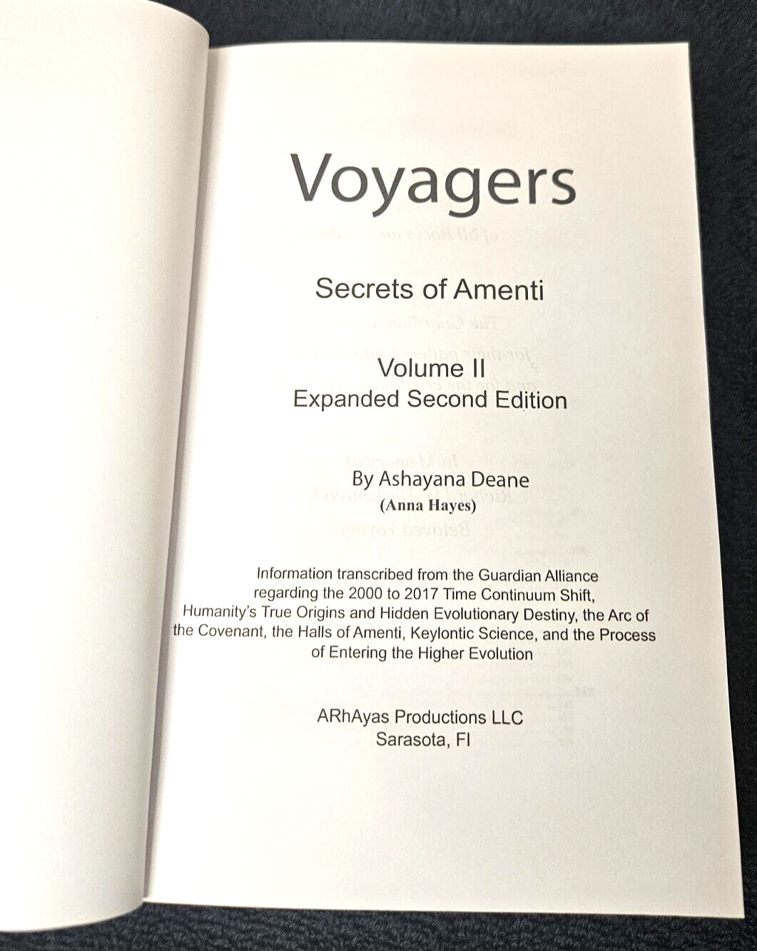 NEW Voyagers Vol II “Secrets of Amenti”by Ashayana Deane, 2nd New 2025 OWN IT!