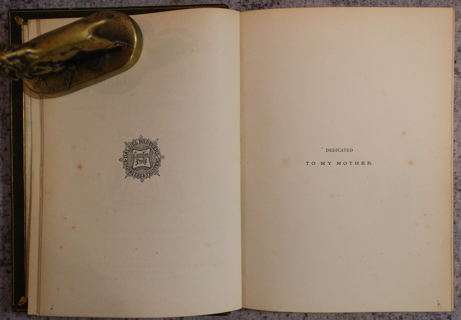 Sage Stuffing Green Goslings H Rowley 1872, Full Leather Fine Binding by Bayntun