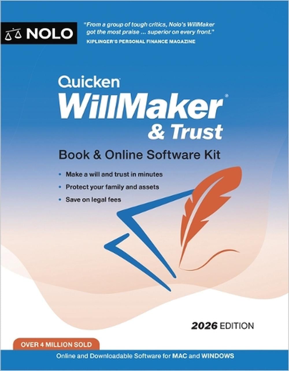 Quicken Willmaker & Trust 2026: Book & Online Software Kit by Editors Of Nolo Pa